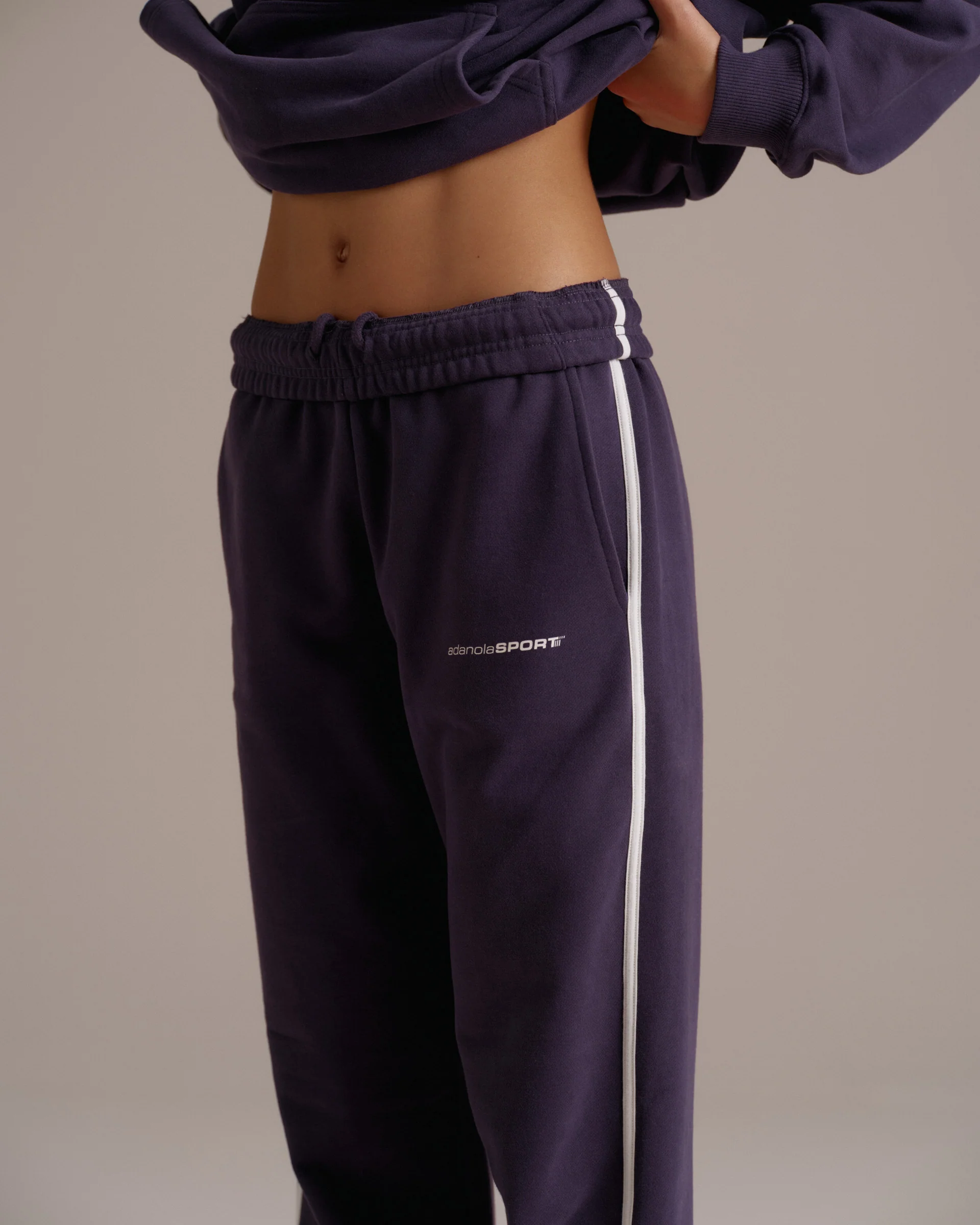 90s Sport Straight Leg Sweatpants - Dark Plum - Image 3
