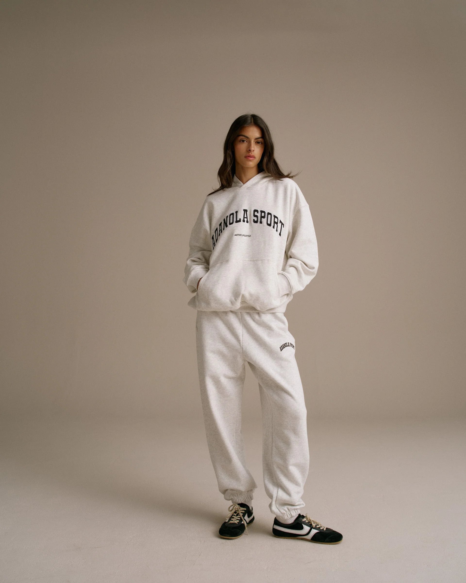 AS Oversized Hoodie - Light Grey Melange - Image 4