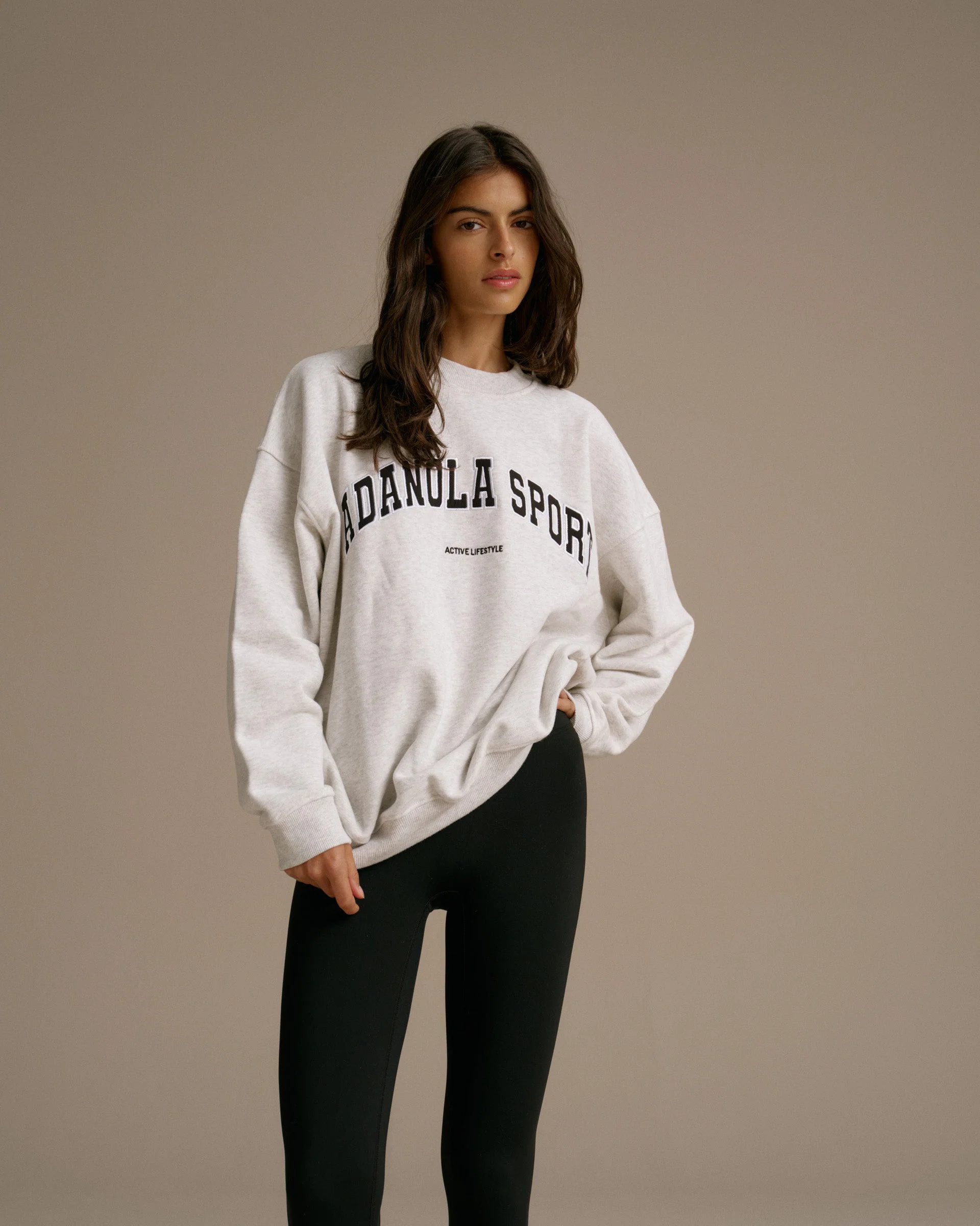 AS Oversized Sweatshirt - Light Grey Melange - Image 5