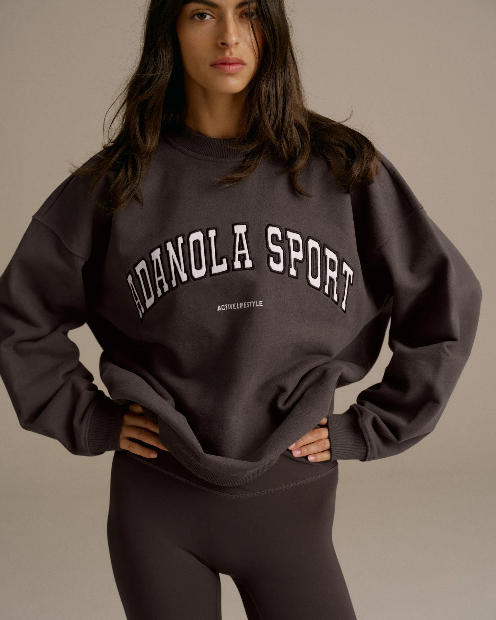 AS Oversized Sweatshirt - Washed Coffee Bean - Image 3