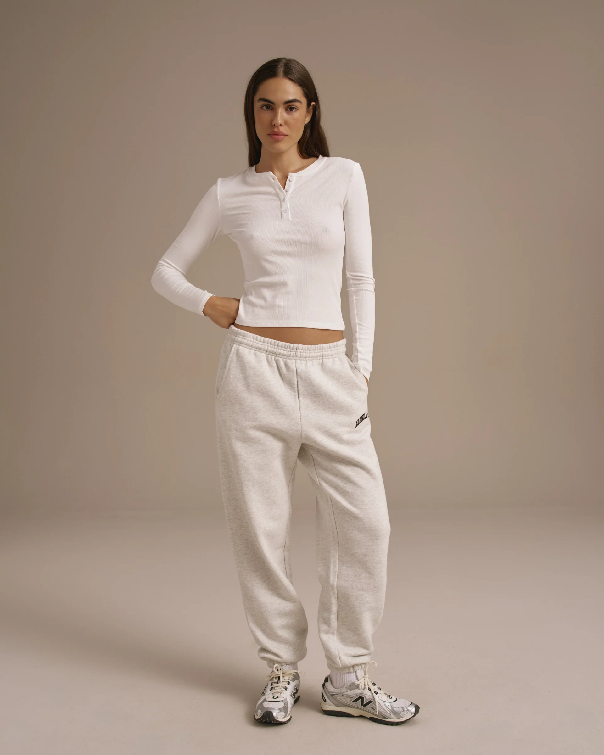 AS Sweatpants - Light Grey Melange - Image 4