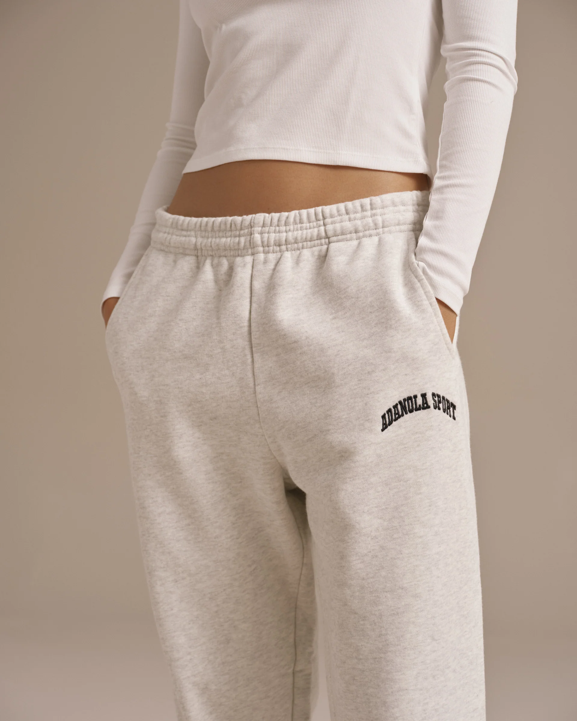 AS Sweatpants - Light Grey Melange - Image 5