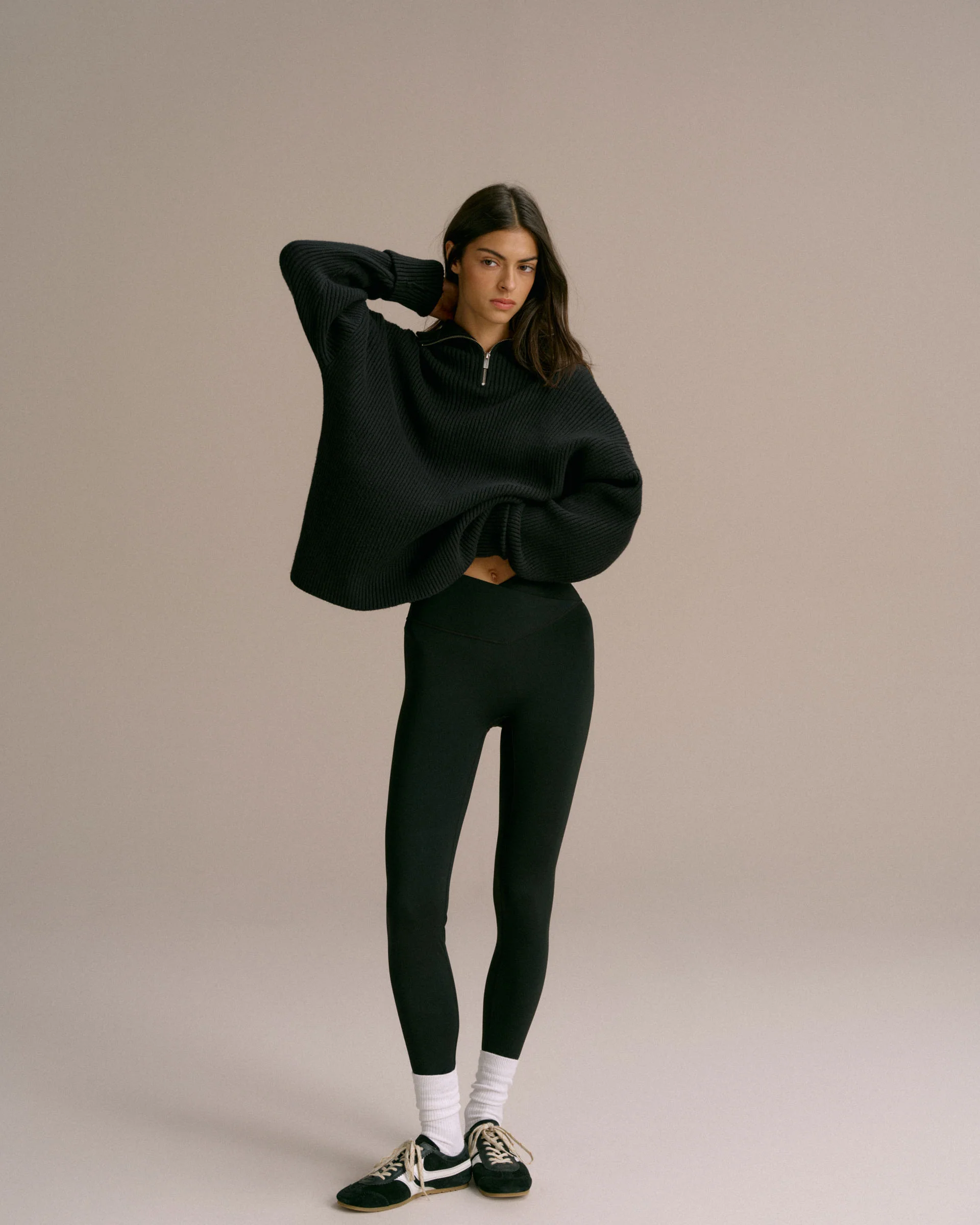 Balaclava Knit Hoodie - Black - Image 5