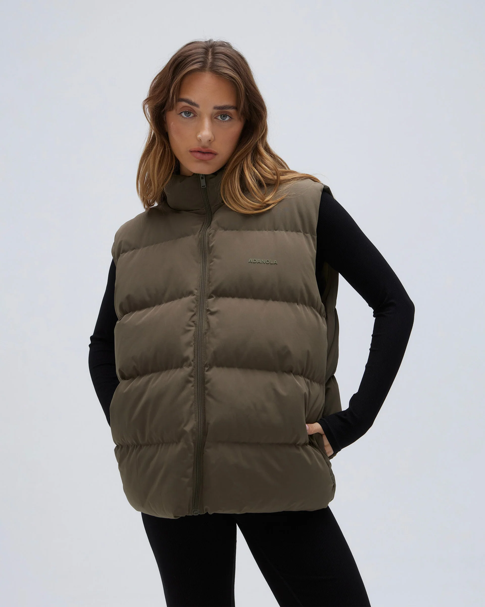 Boxy Gilet - Khaki Green - Image 2