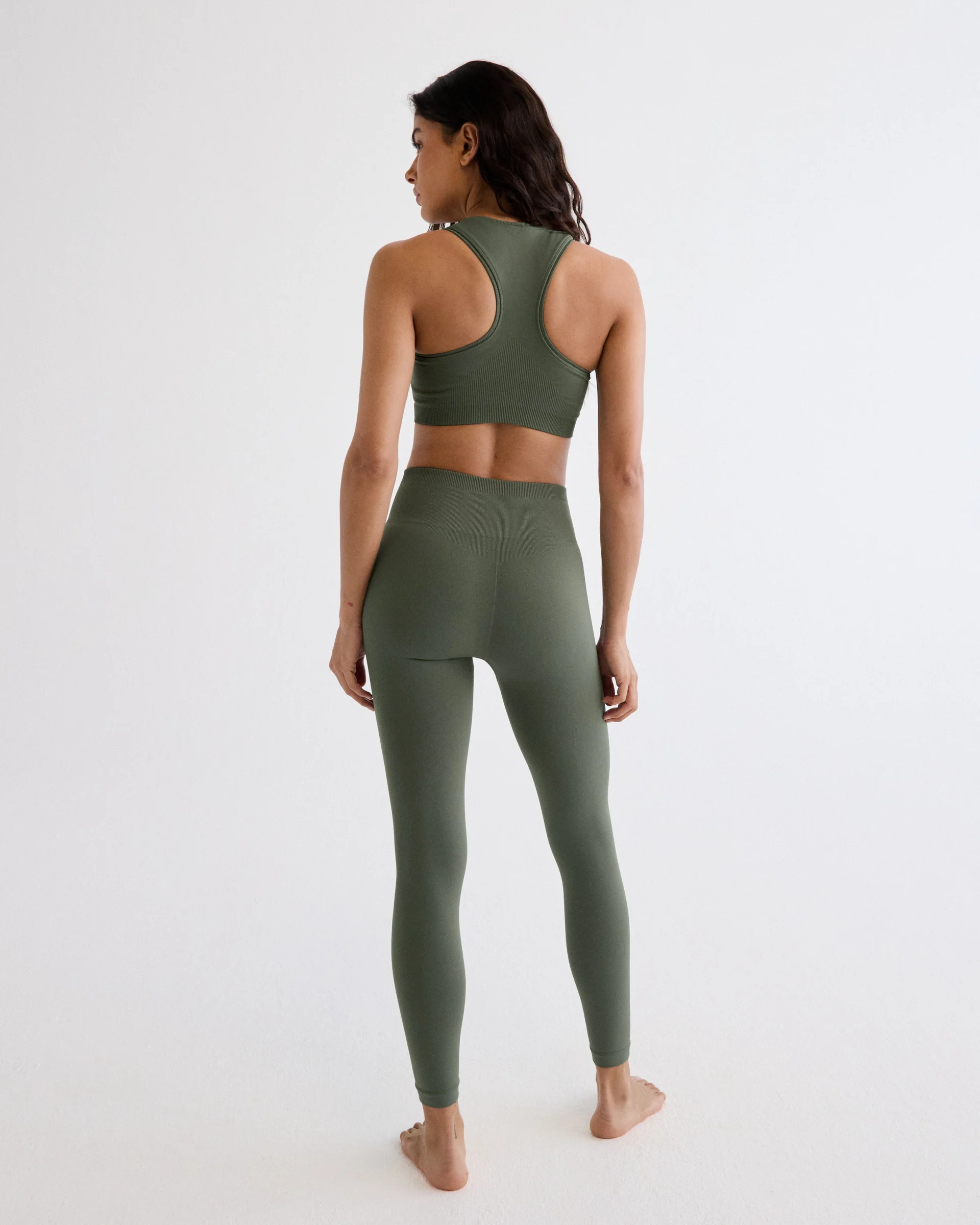 Classic Seamless Leggings - Thyme Green - Image 3