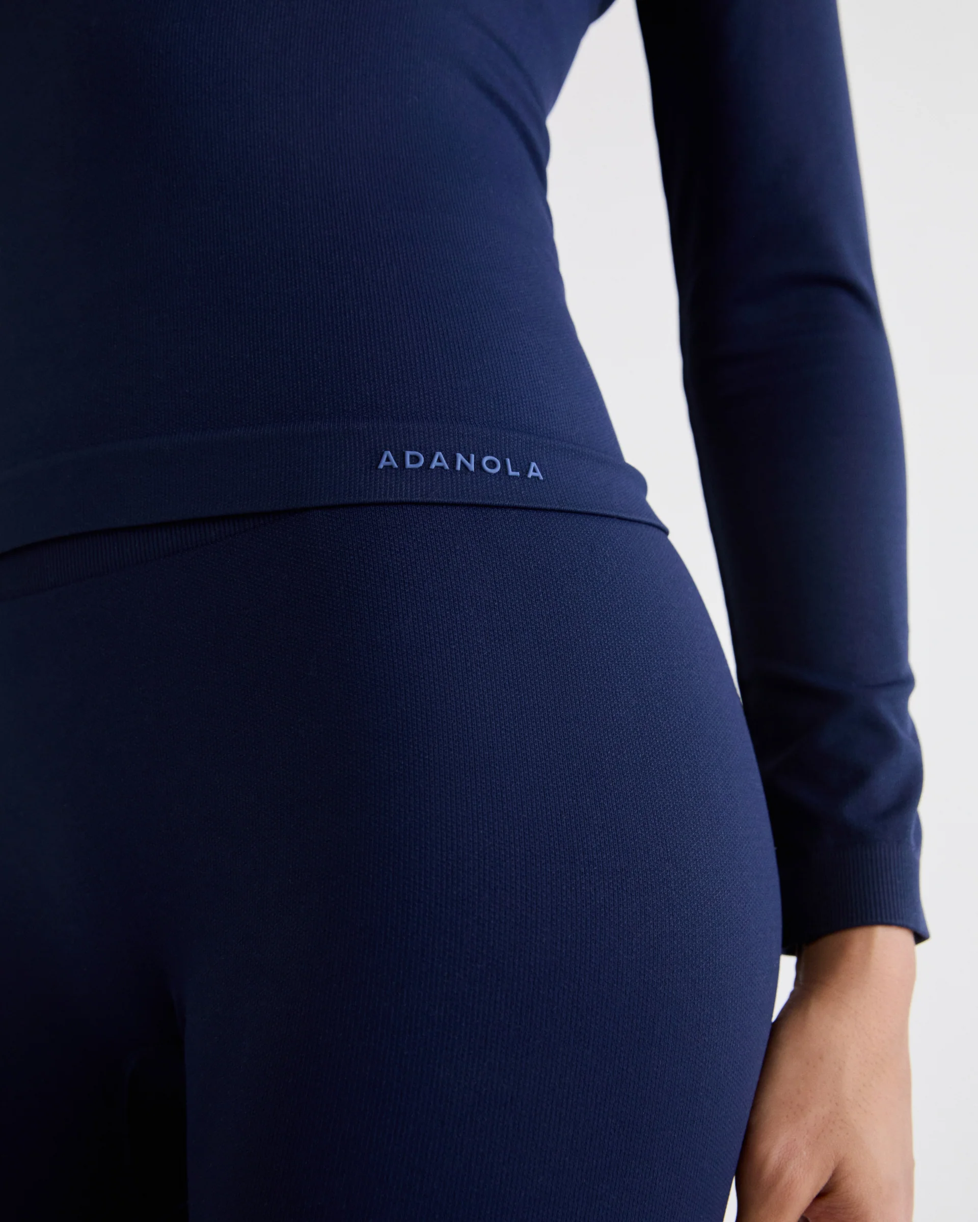 Classic Seamless Long Sleeve Top - Navy Blue - Image 3