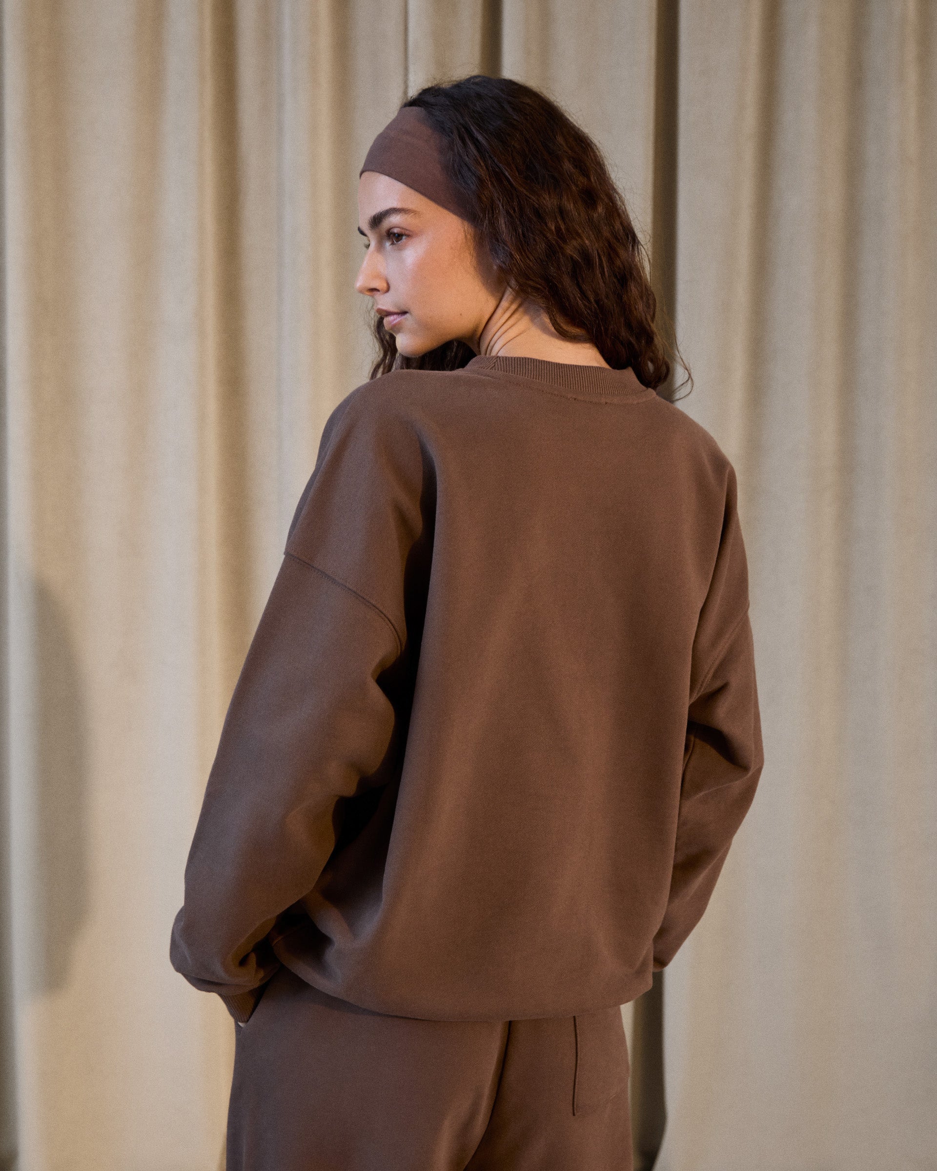 Studio Oversized Sweatshirt - Mocha Brown - Image 2
