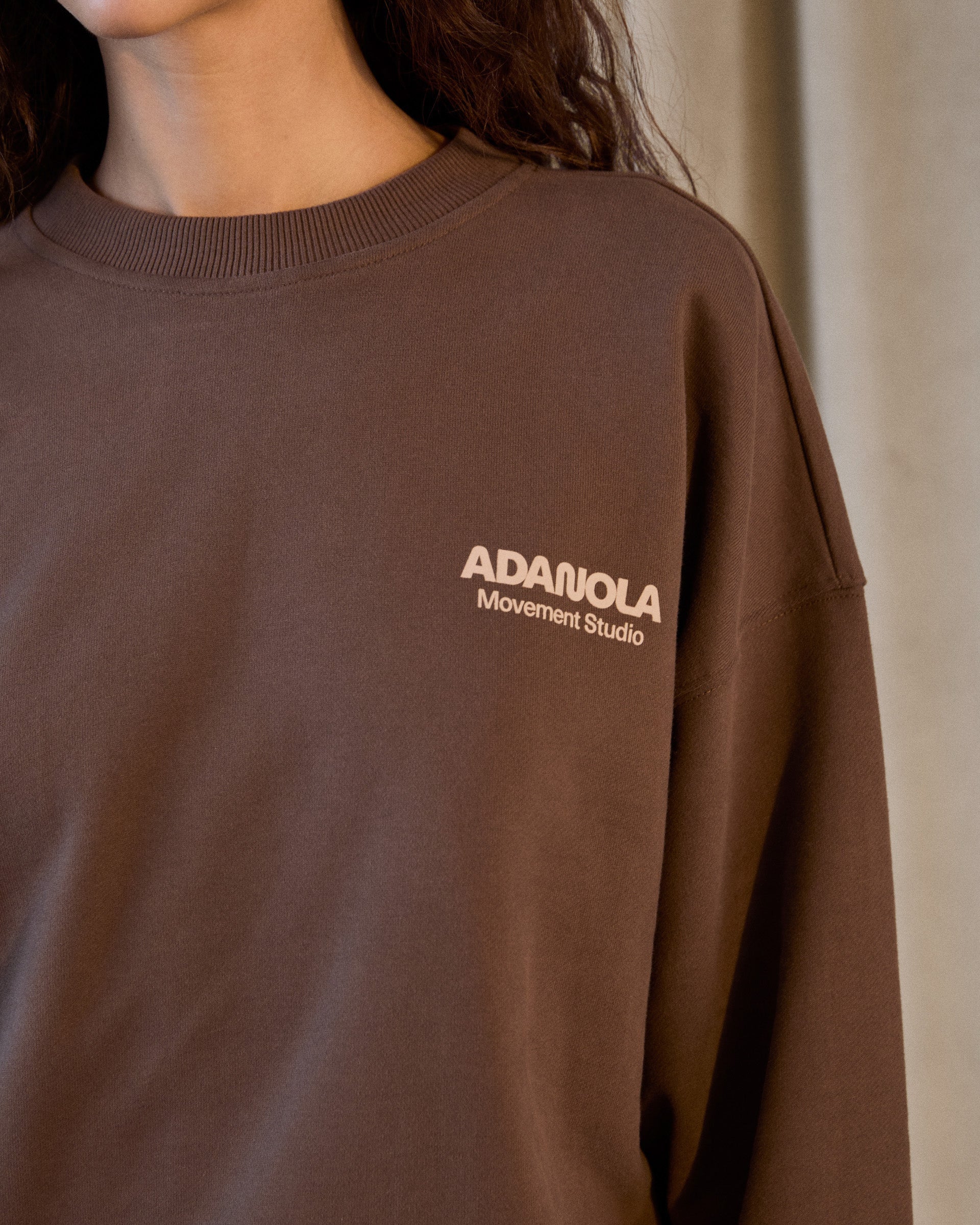 Studio Oversized Sweatshirt - Mocha Brown - Image 3