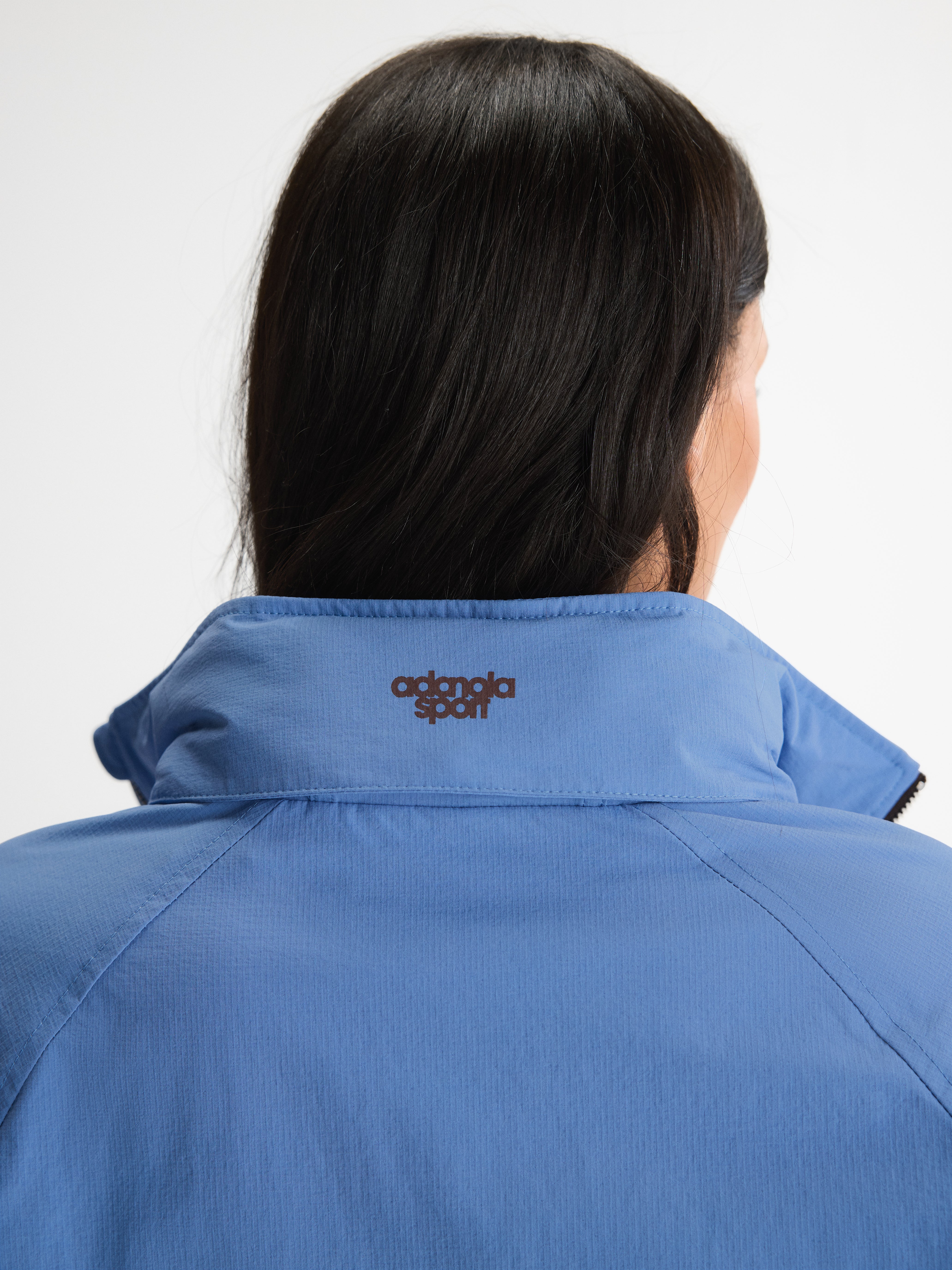Contrast Binding Track Jacket - Blossom Blue - Image 3