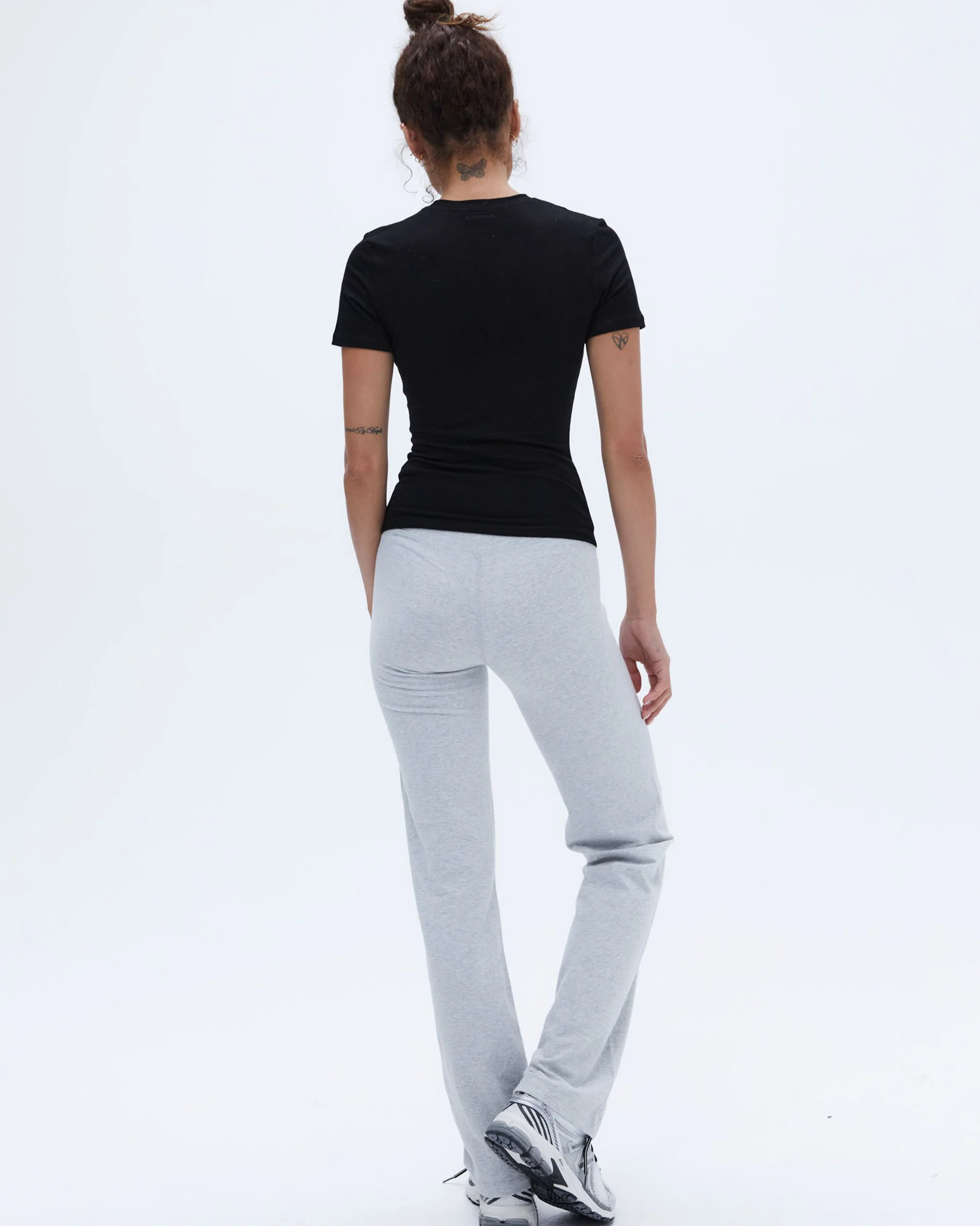 Cotton Yoga Pant - Grey Melange - Image 8