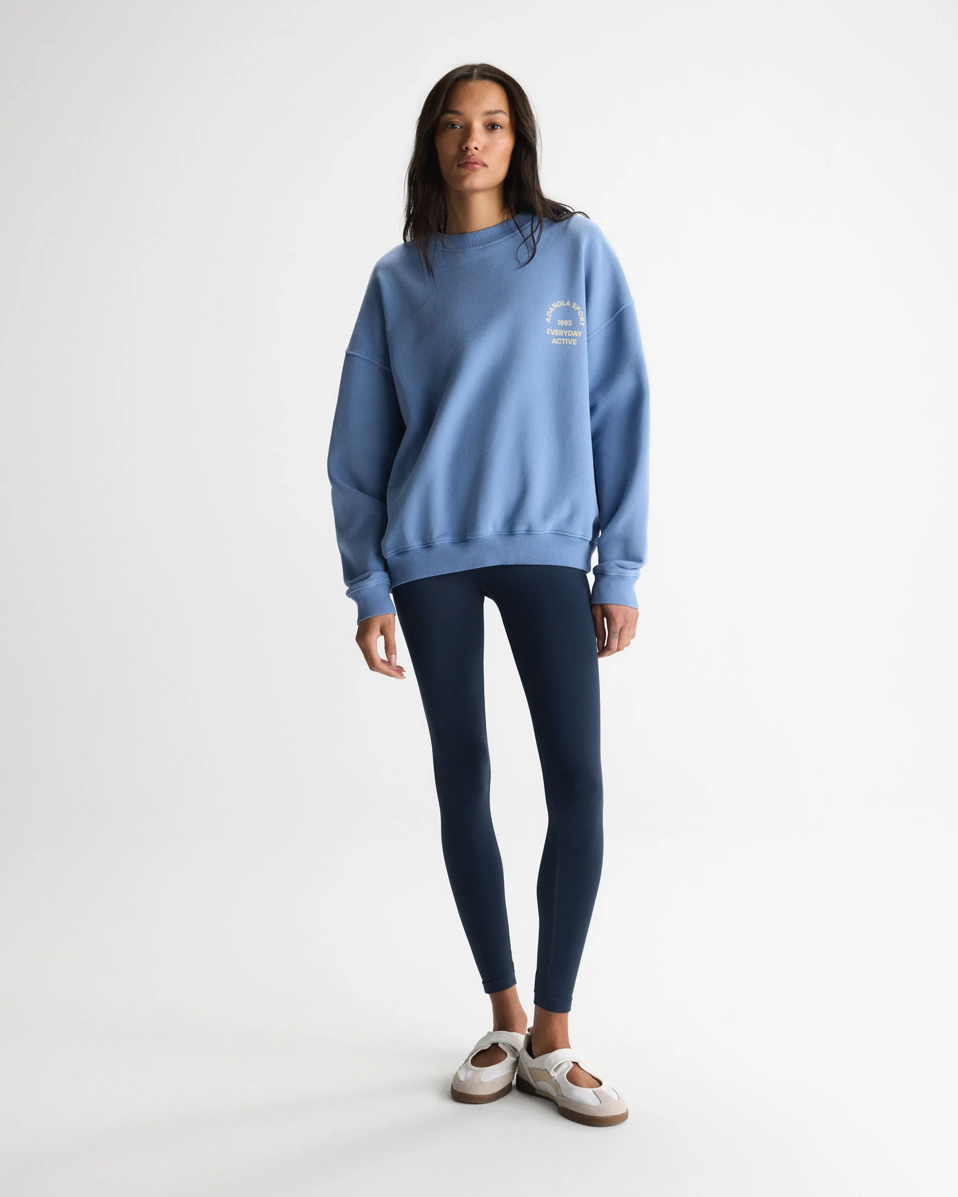 Everyday Active Washed Oversized Sweatshirt - Blossom Blue/Buttercream - Image 4