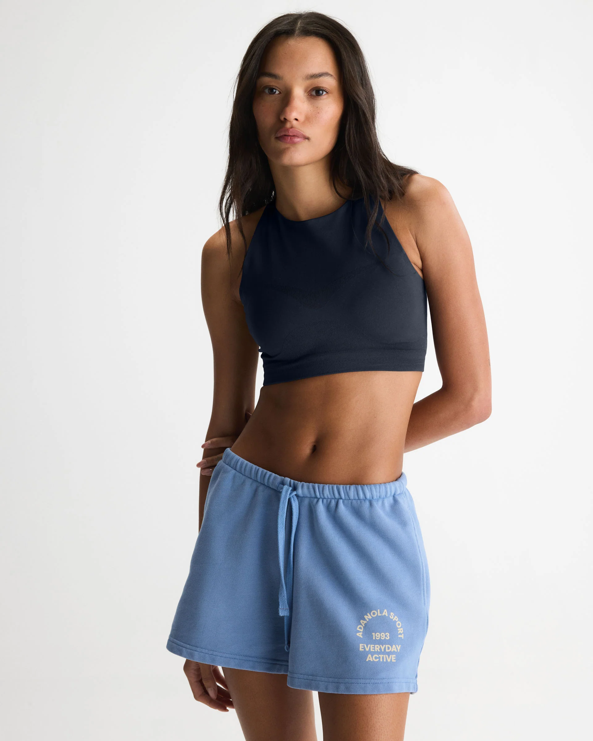 Everyday Active Washed Sweat Shorts - Blossom Blue/Buttercream - Image 4