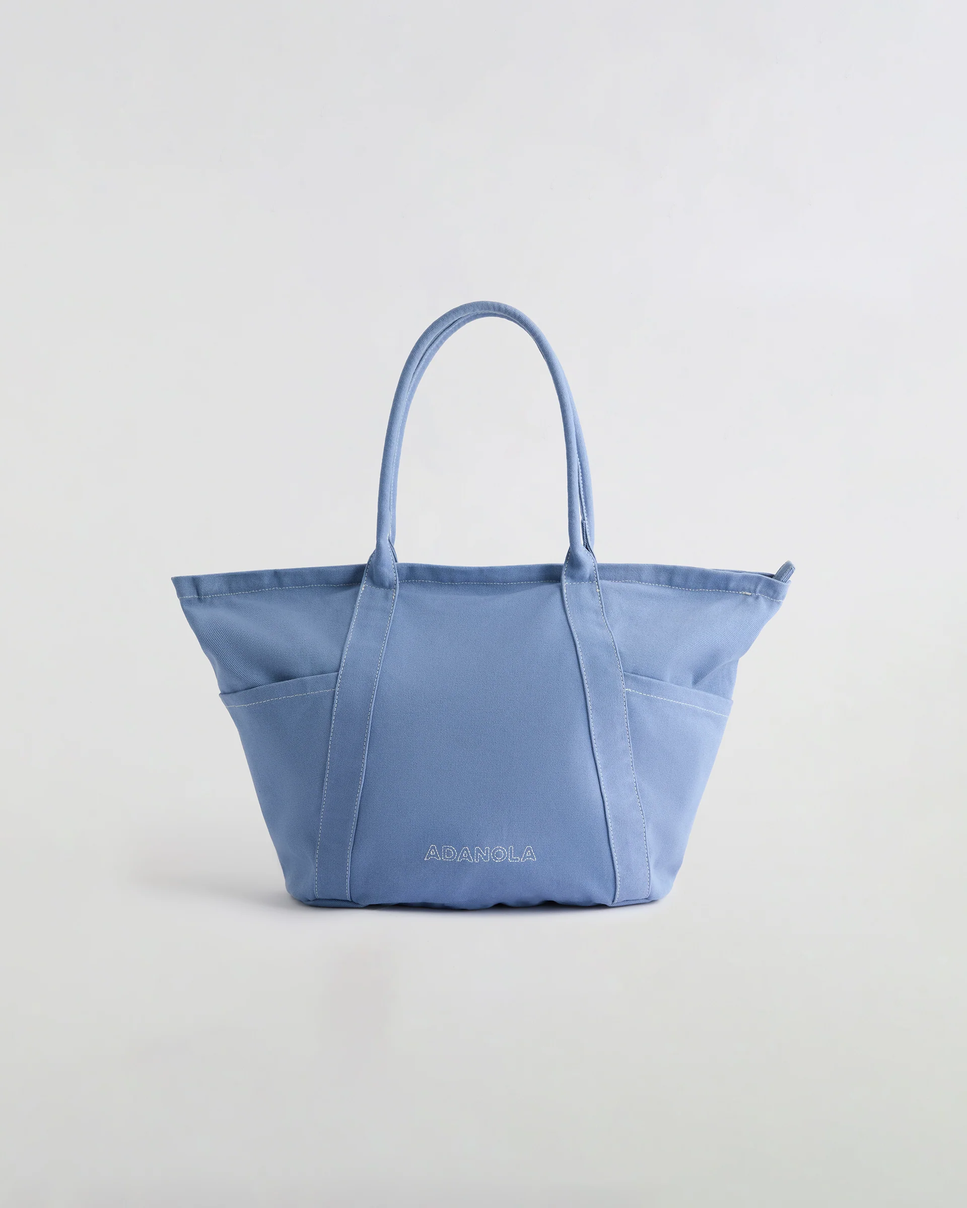 Heavy Canvas Washed Tote Bag - Blossom Blue - Image 3