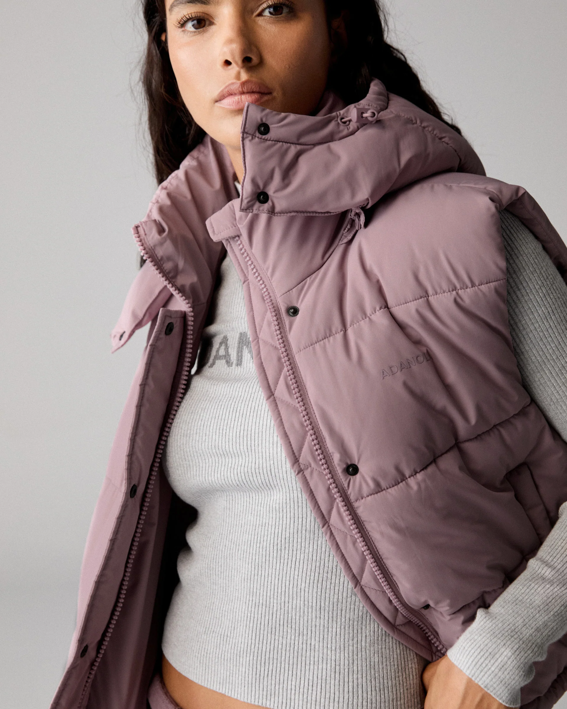 Hooded Puffer Gilet - Dusk Purple - Image 4