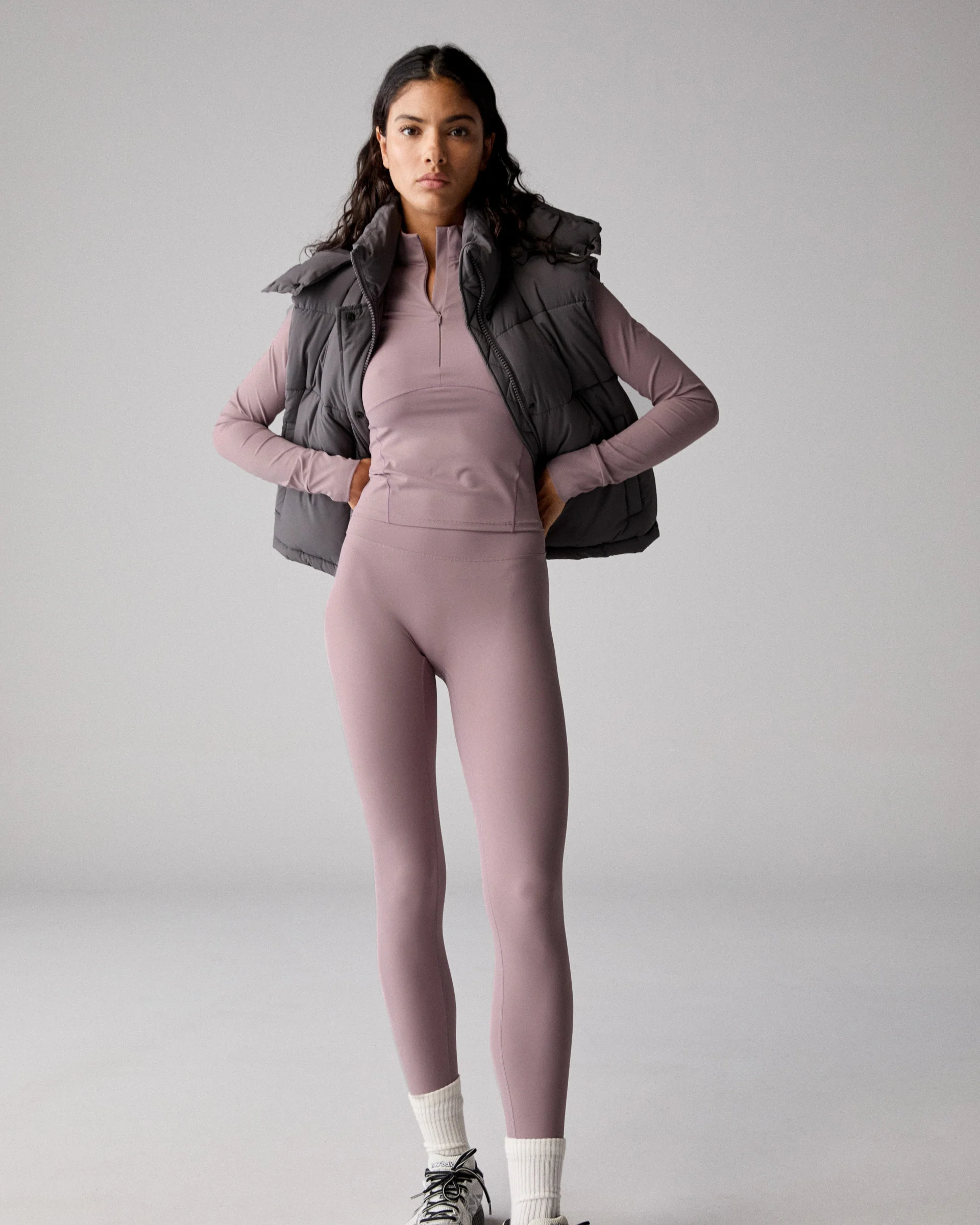 Hooded Puffer Gilet - Slate Grey - Image 4
