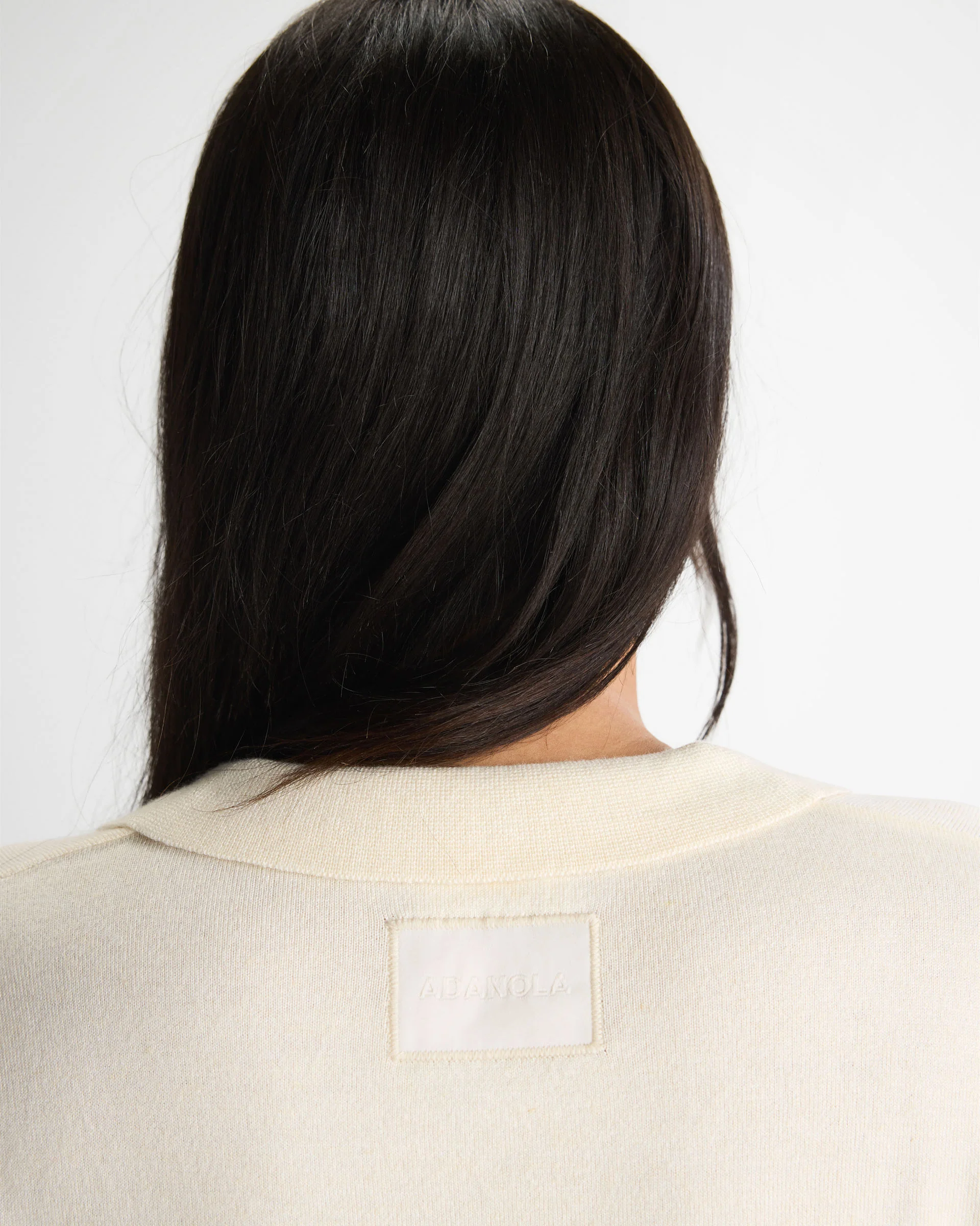 Knit Asymmetric Polo - Marshmallow White - Image 4