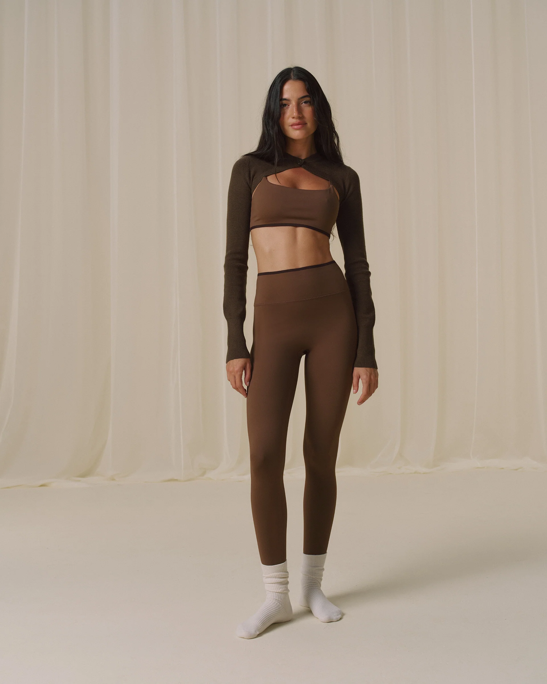 Knit Bolero - Dark Mocha Brown - Image 4