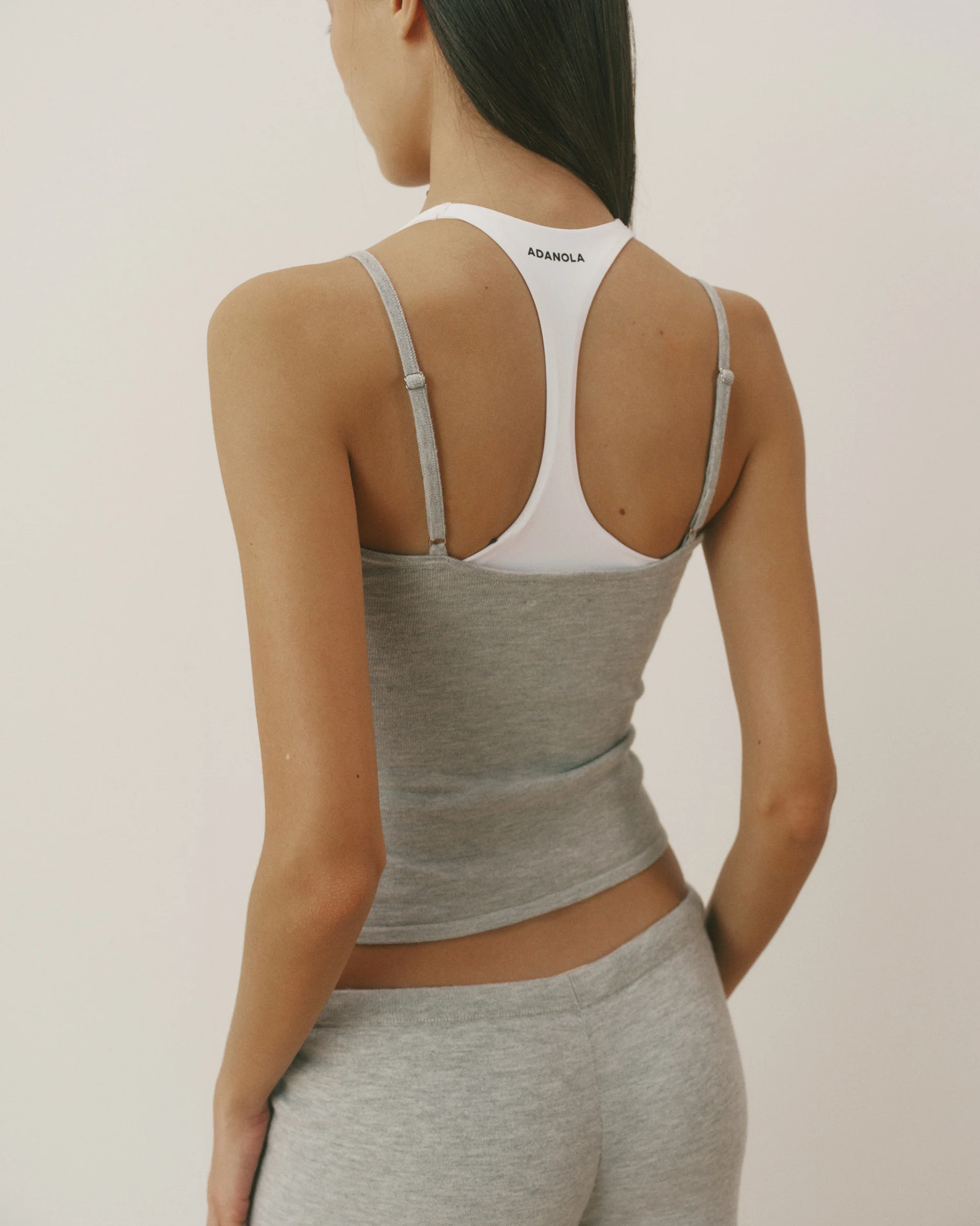 Knit Cami Top - Grey Melange - Image 2