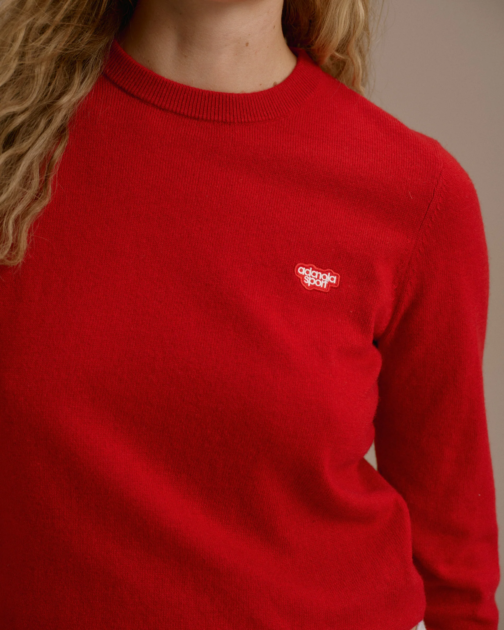 Knit Classic Crewneck Sweatshirt - Classic Red - Image 2