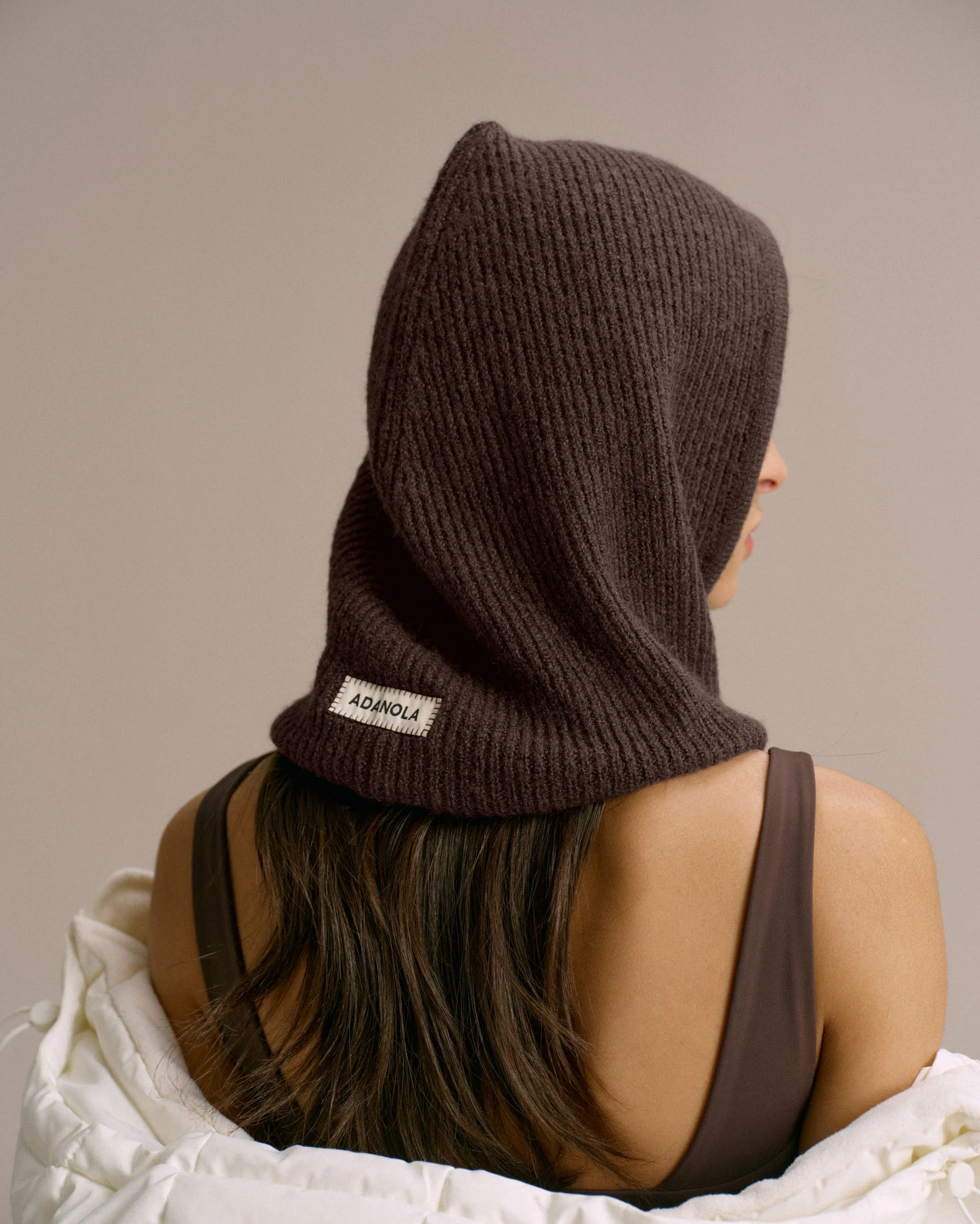 Knitted Balaclava - Coffee Bean - Image 2
