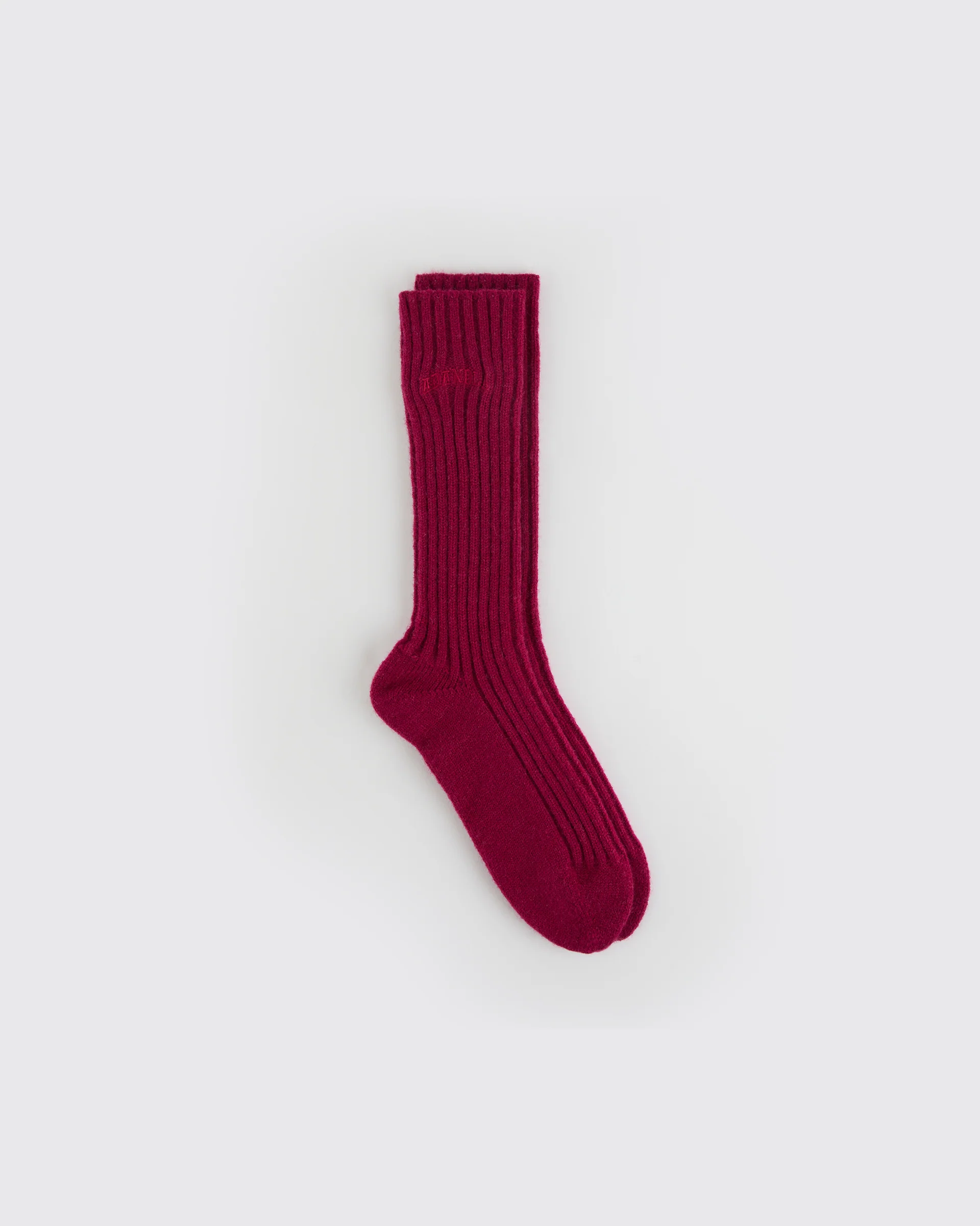 Knitted Socks - Berry Red - Image 2