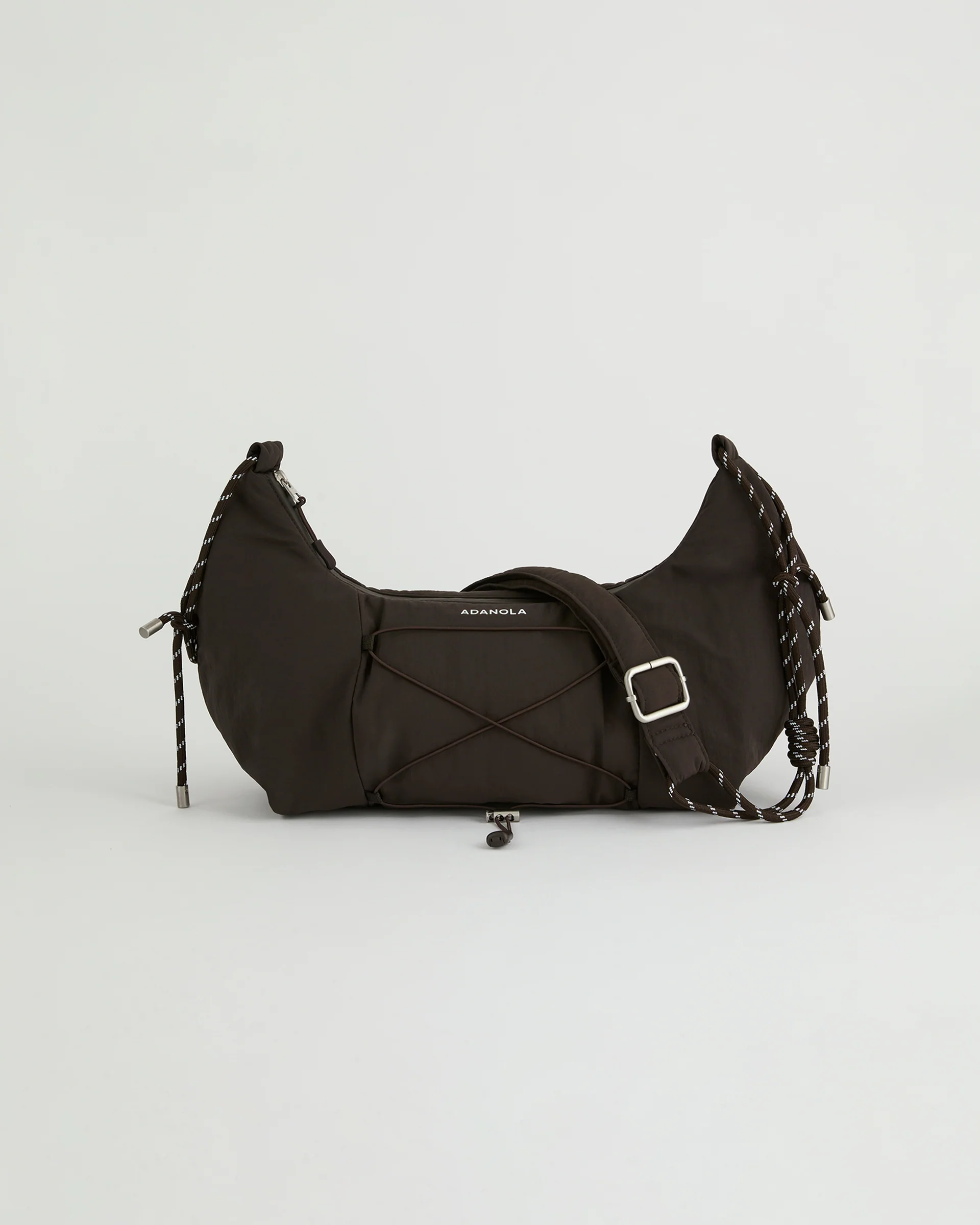 Large Rope Cross Body Bag - Coffee Bean - Image 2