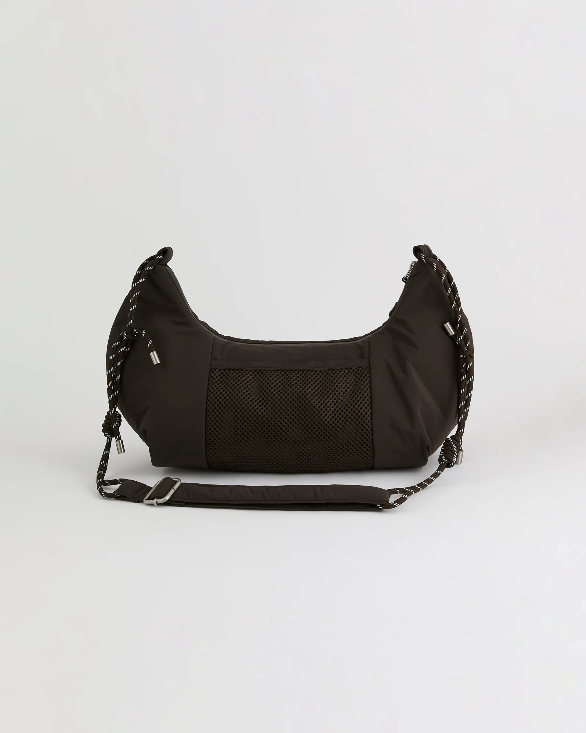 Large Rope Cross Body Bag - Coffee Bean - Image 3