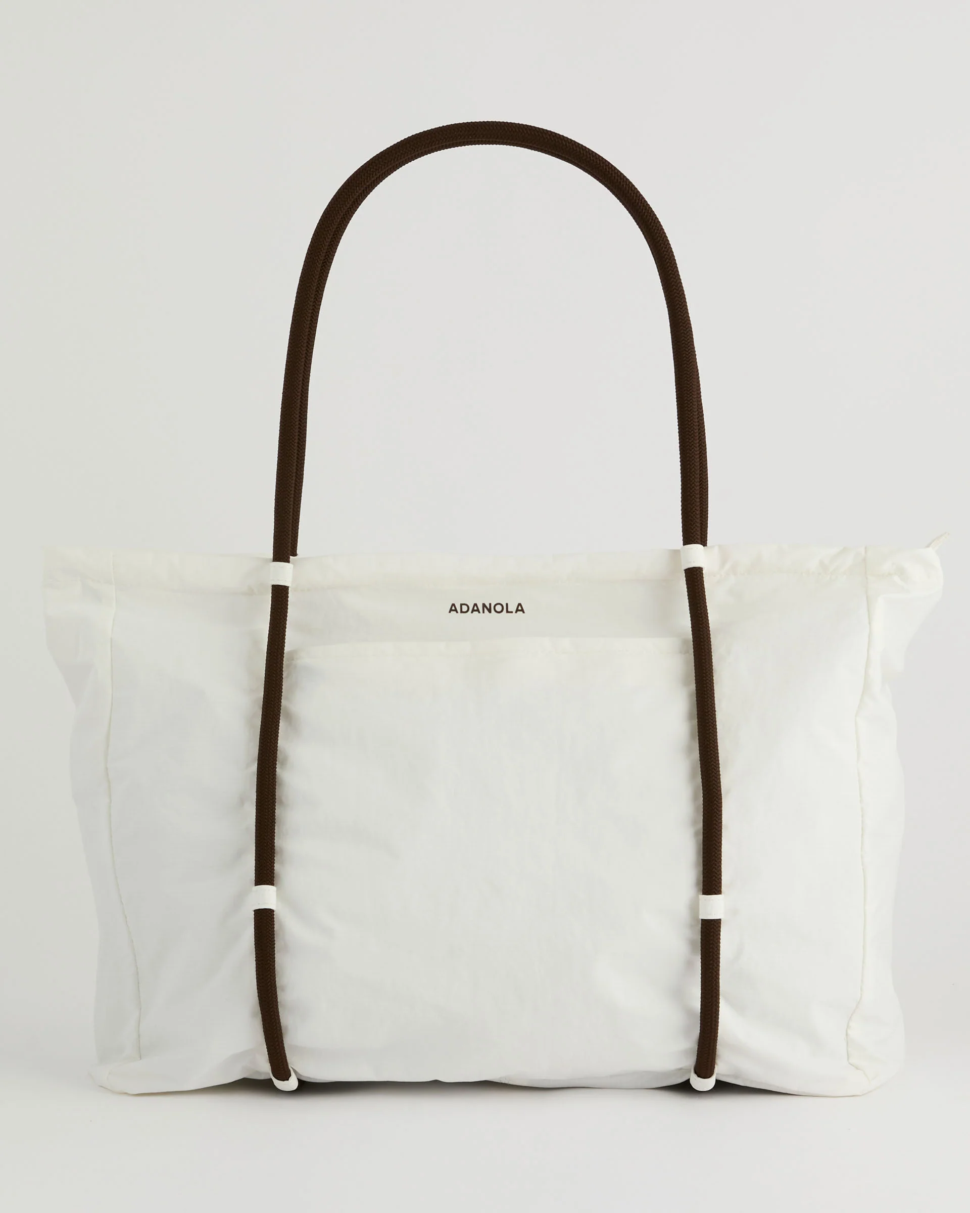 Large Rope Ripstop Bag - Marshmallow White/Coffee Bean - Image 2