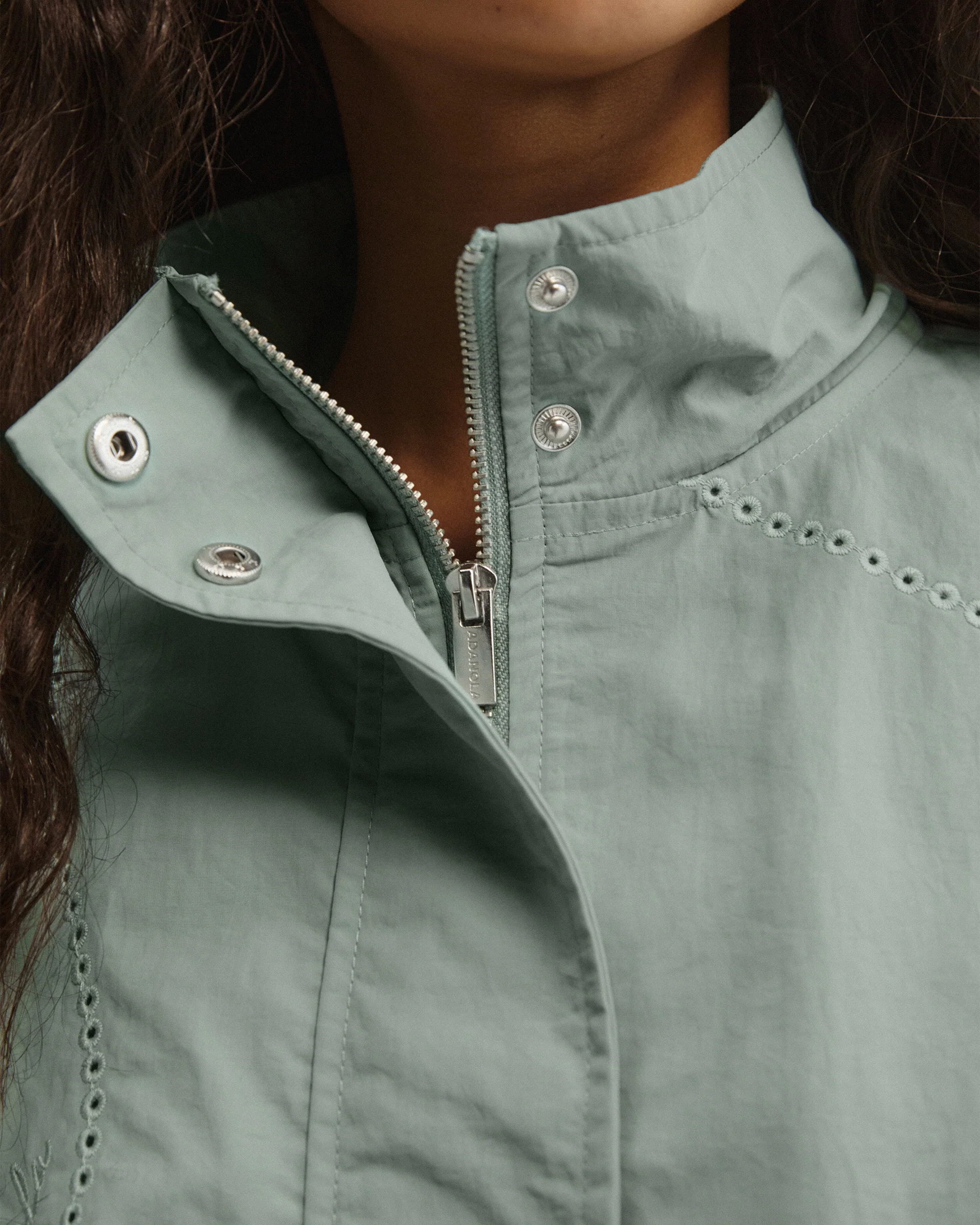 Laser Cut Track Jacket - Cloud Blue - Image 3