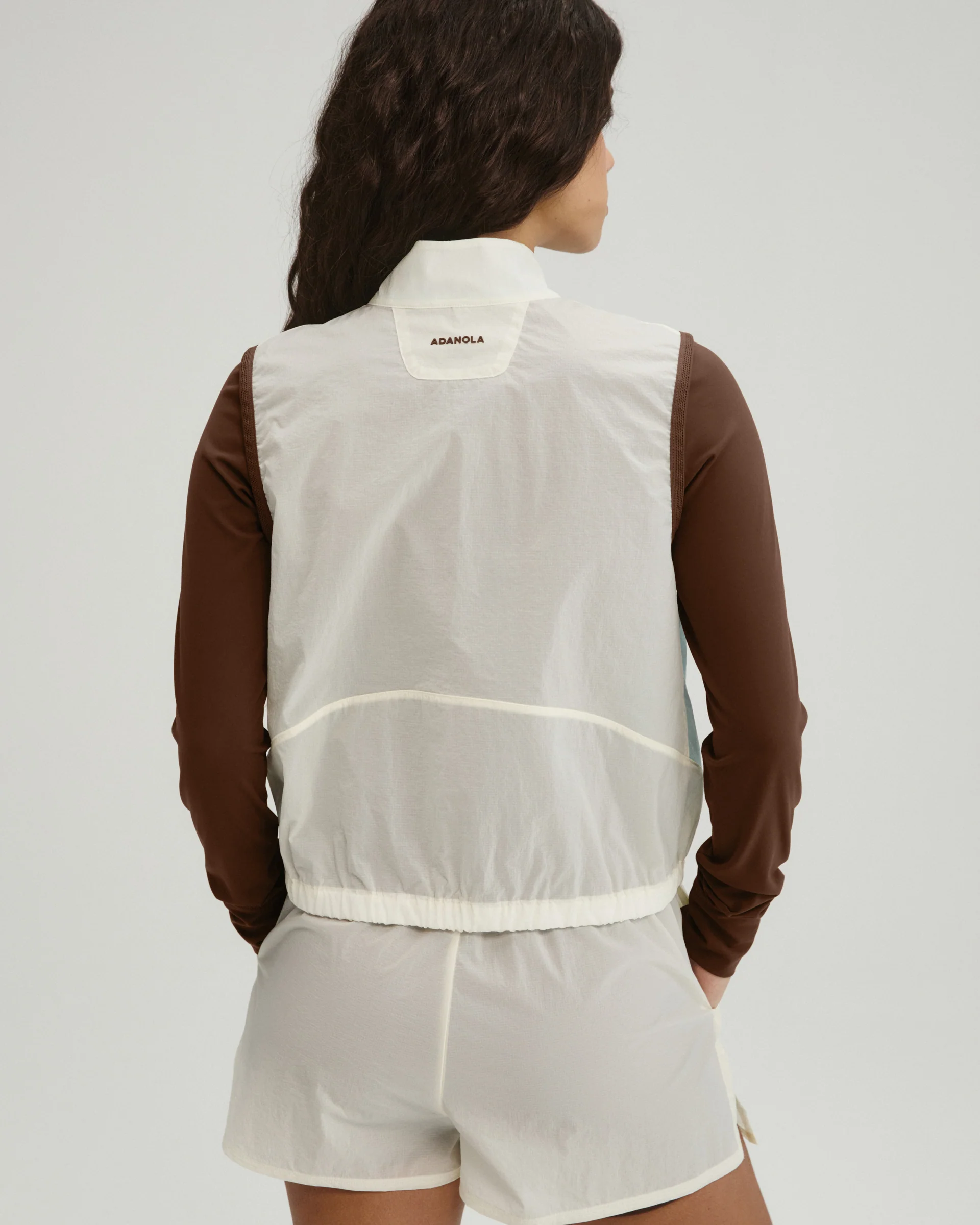 Lightweight Ripstop Gilet - Marshmallow White/Ocean Blue - Image 2