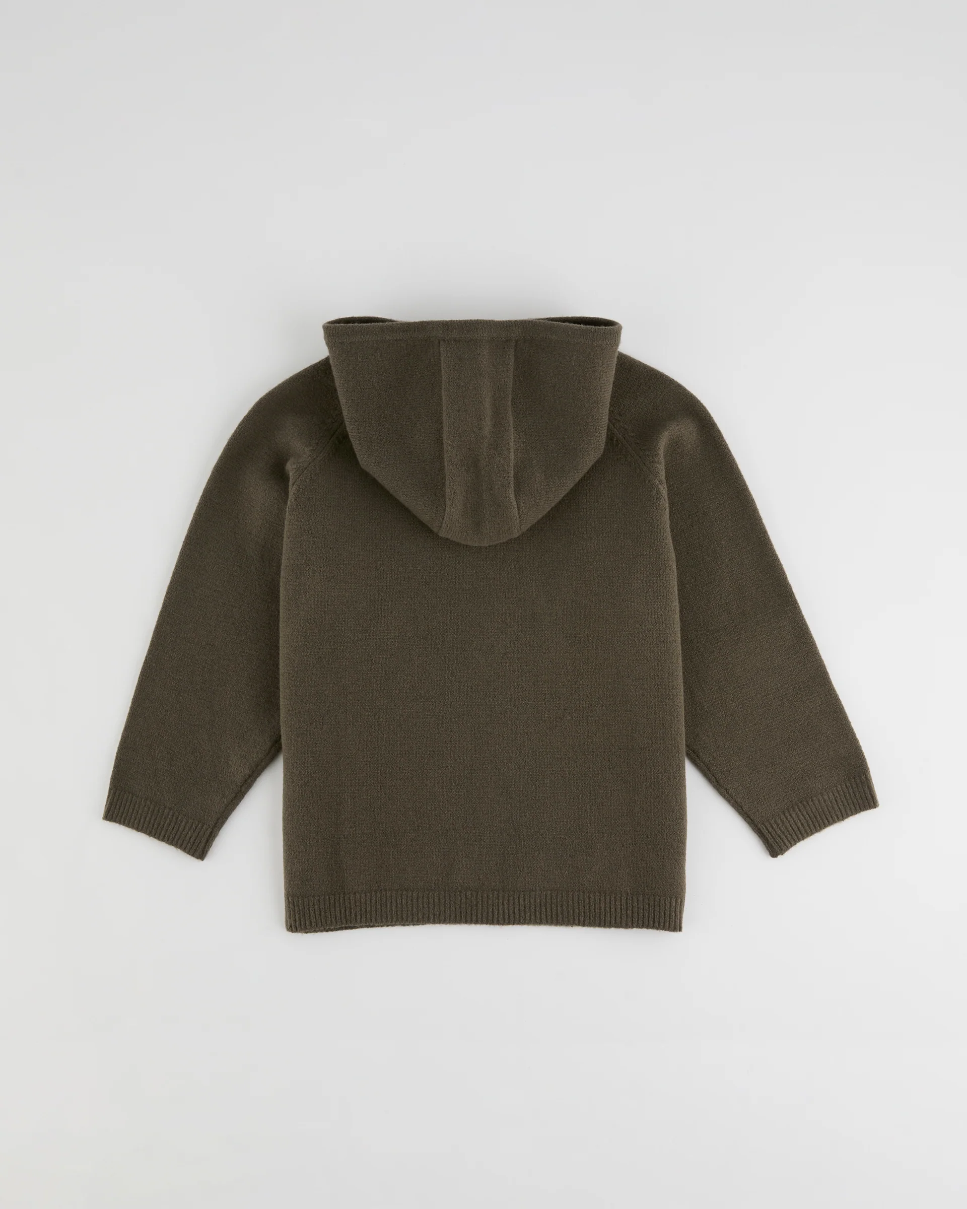 Mini Knit Hoodie - Dark Cocoa Brown - Image 3