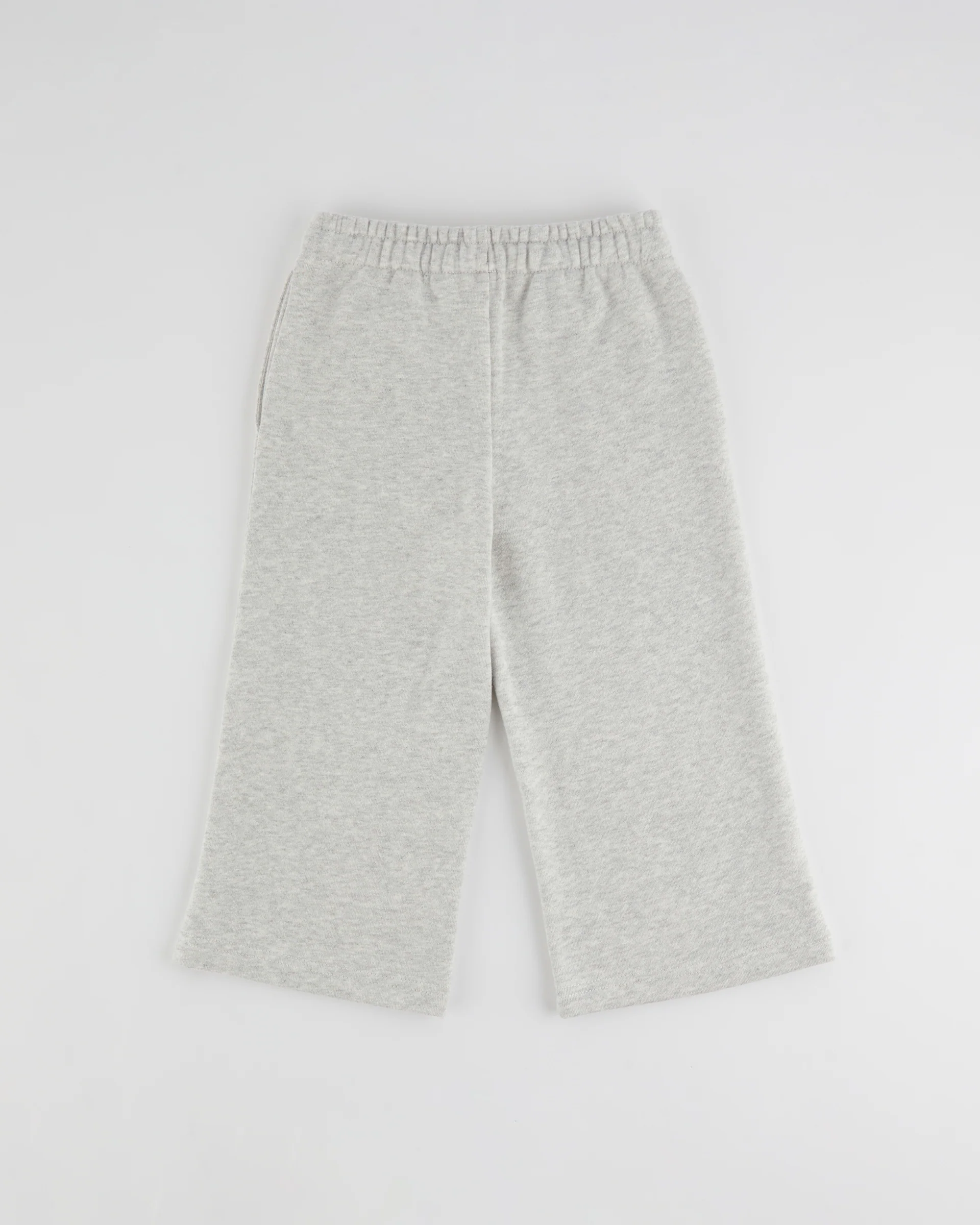 Mini Varsity Straight Leg Sweatpants - Light Grey Melange/Dark Cherry - Image 4