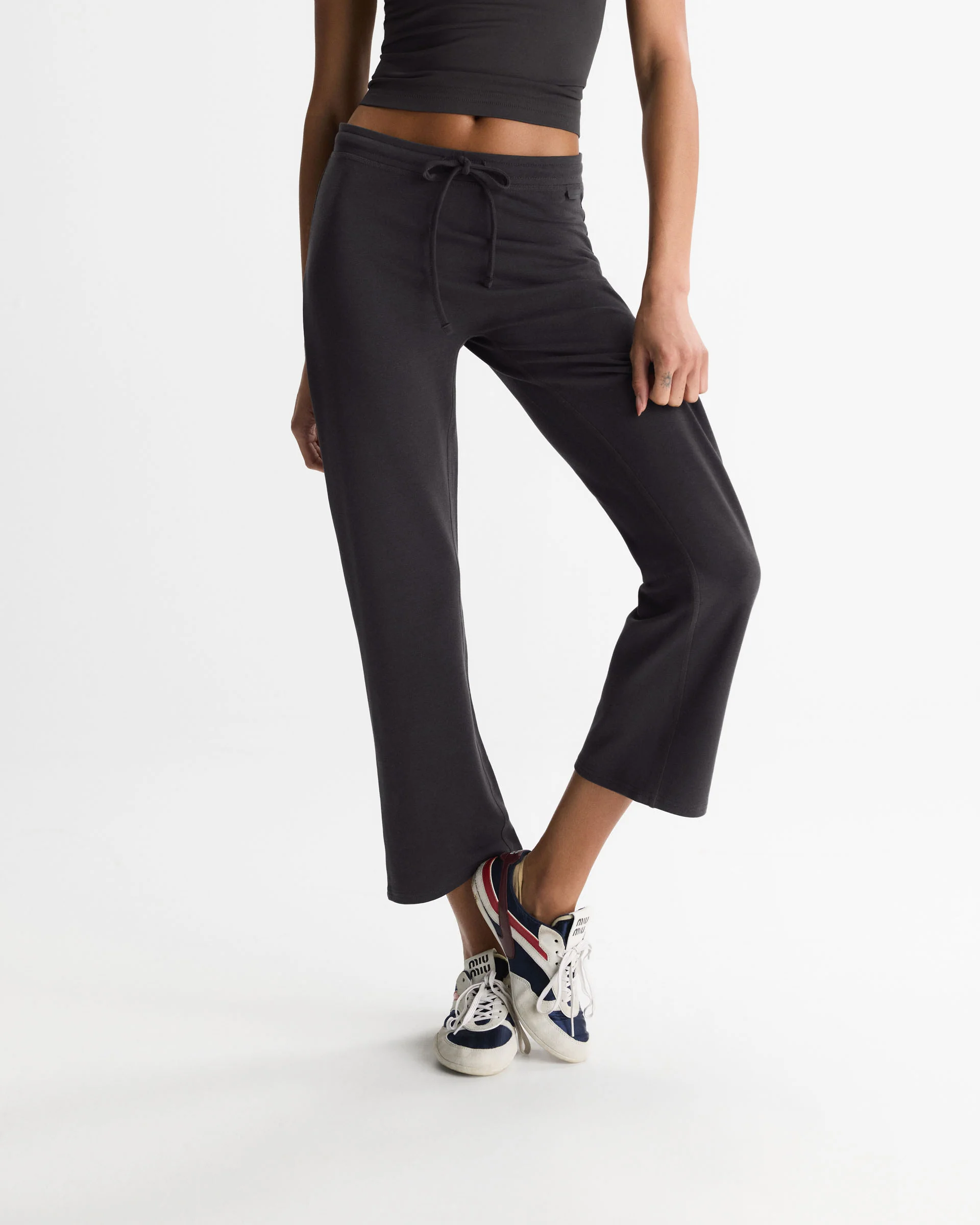 Modal Crop Straight Leg Pants - Coffee Bean - Image 4
