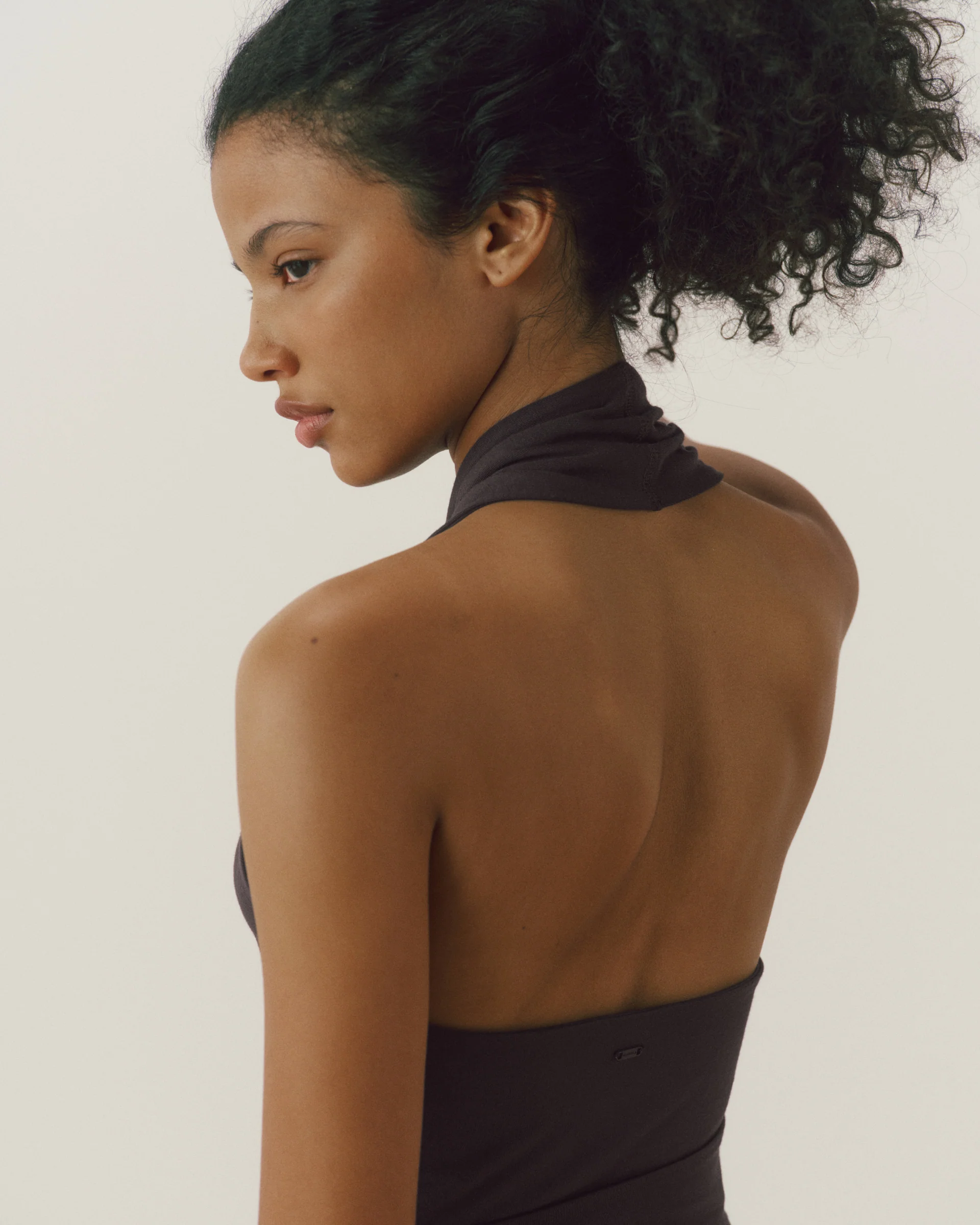 Modal Halter Wrap Top - Coffee Bean - Image 5