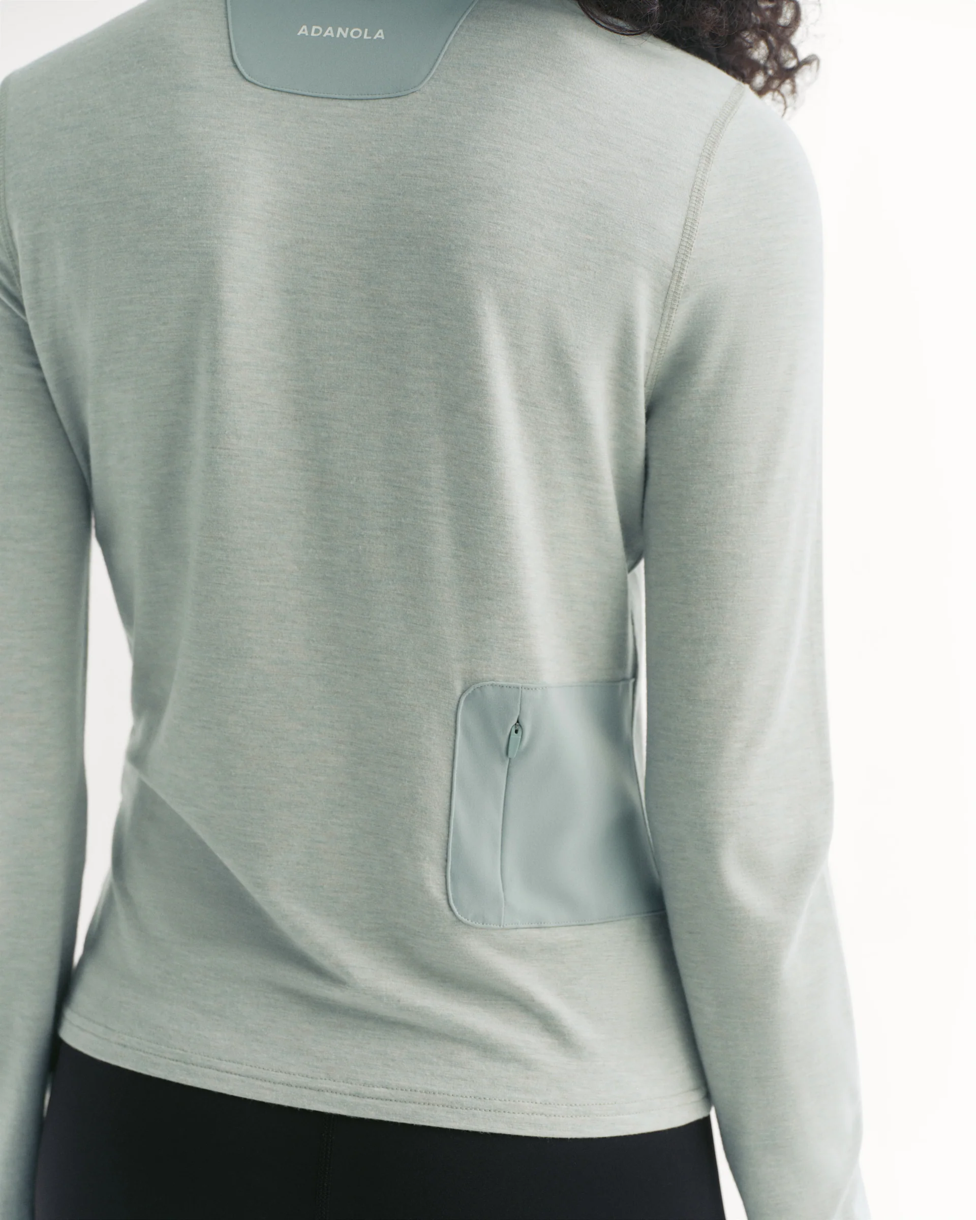 Modal Long Sleeve Technical Top - Cloud Blue - Image 5