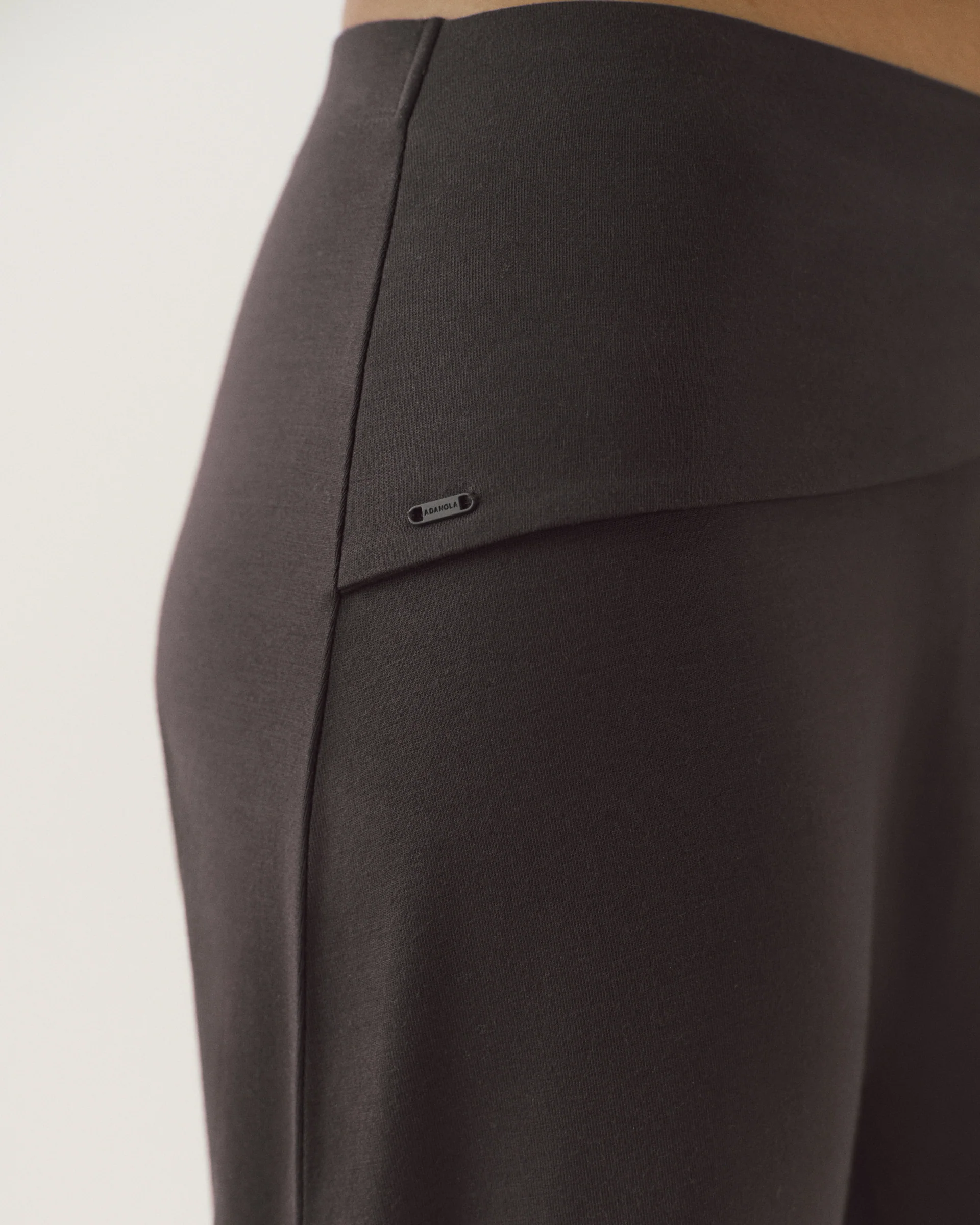 Modal Wrap Tie Waist Pants - Coffee Bean - Image 3