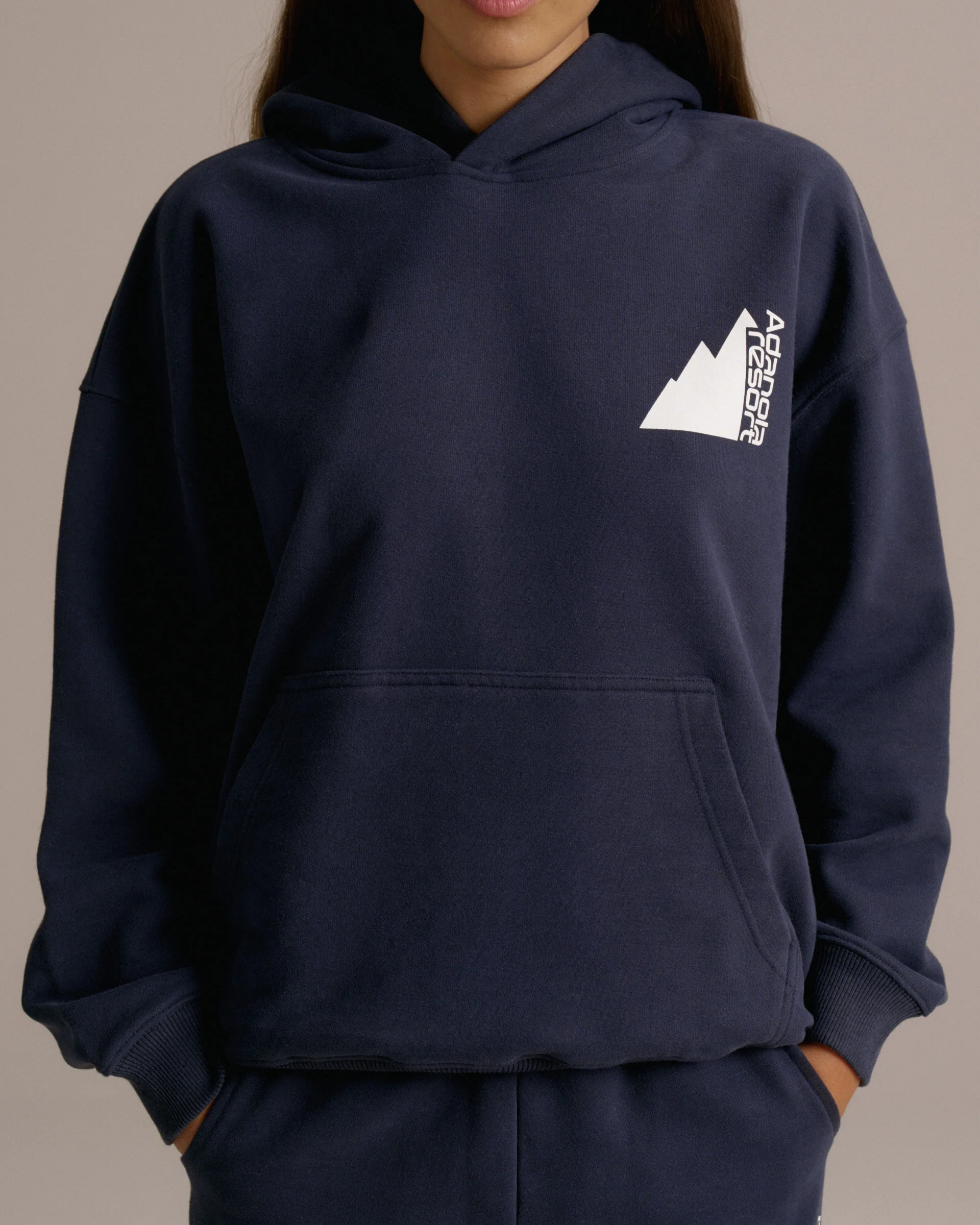 Peaks Oversized Hoodie - Navy Blue - Image 6