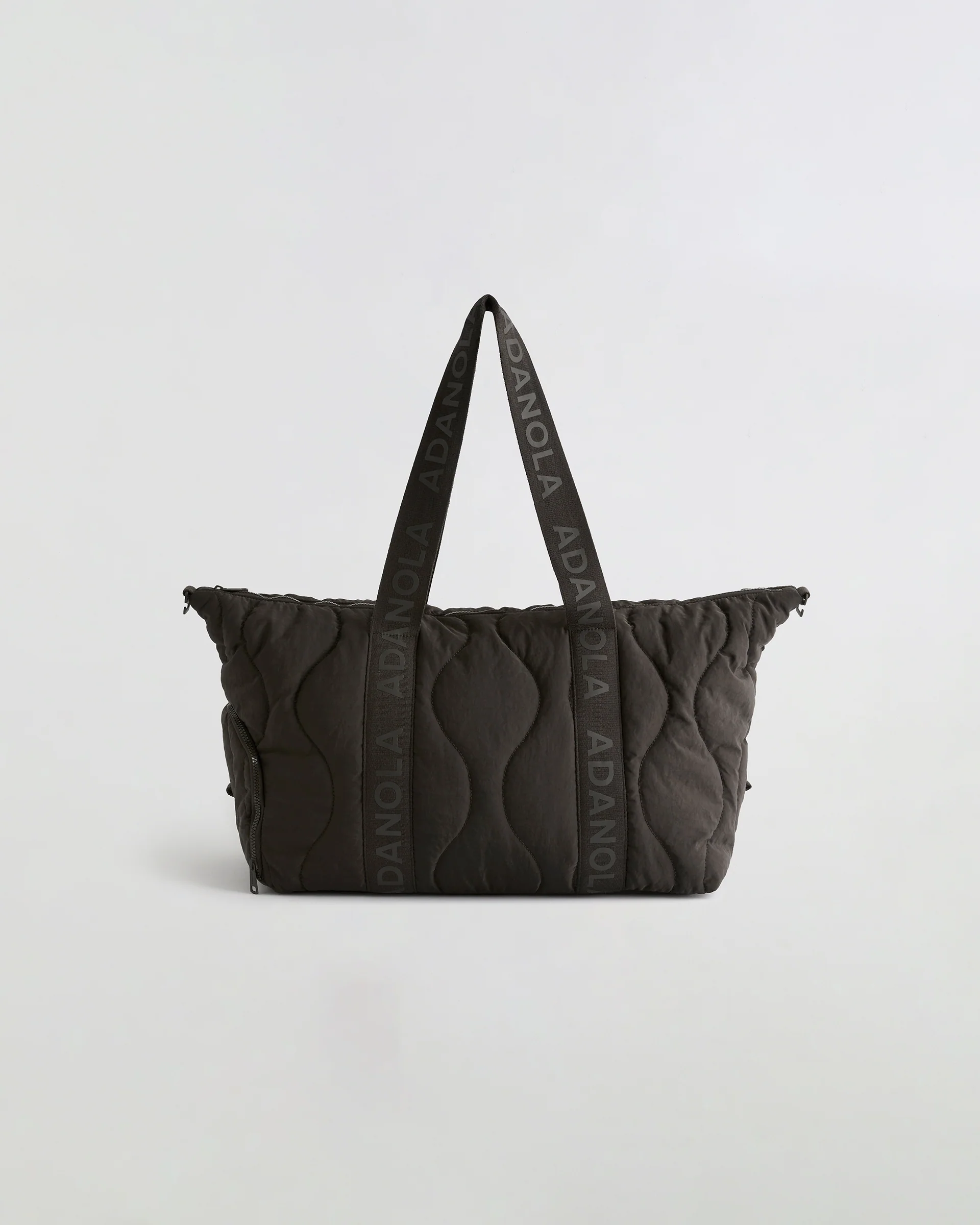 Quilted Nylon Duffle Bag - Coffee Bean - Image 4