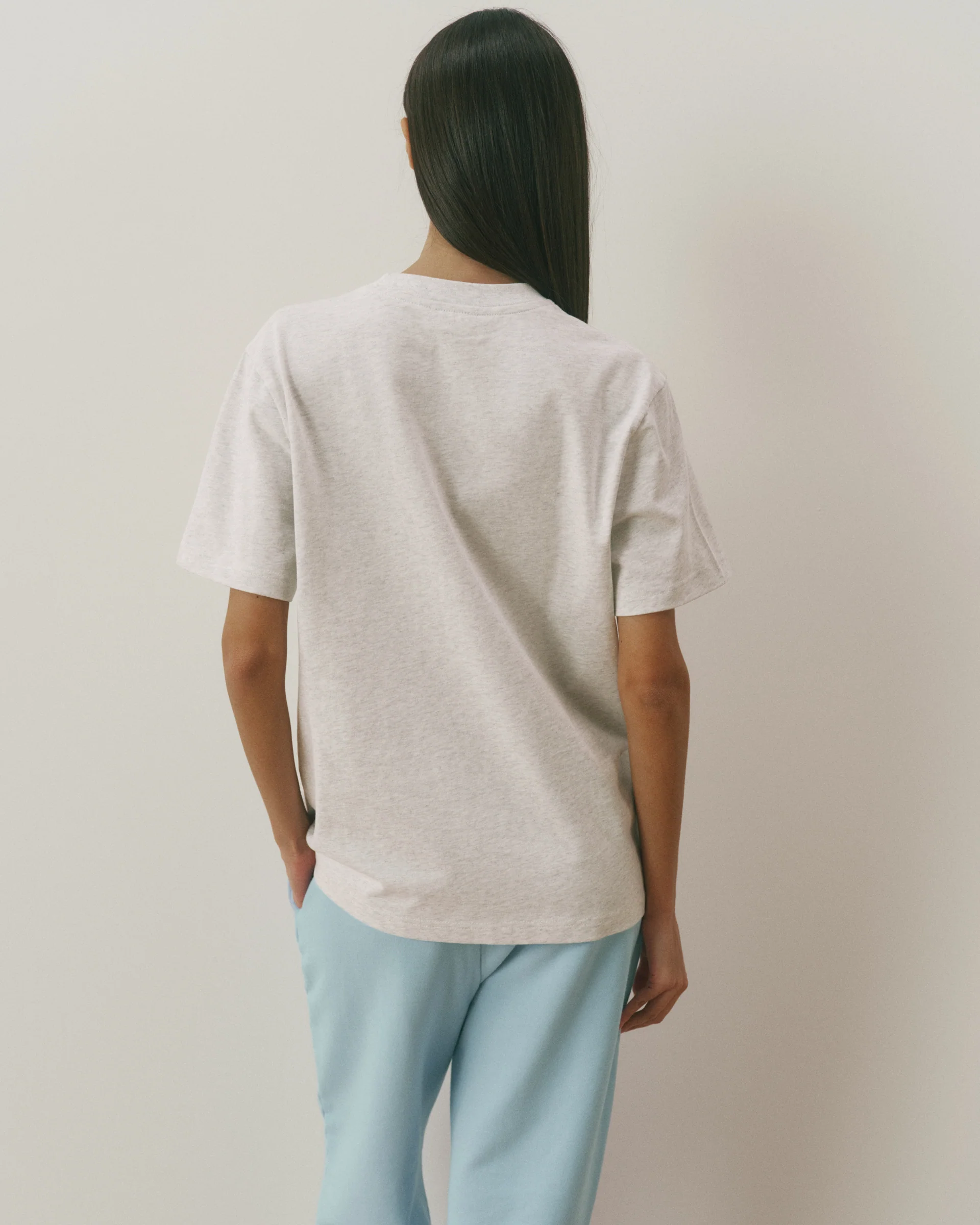 Retro Adanola Sport Oversized T-shirt - Light Grey Melange - Image 2