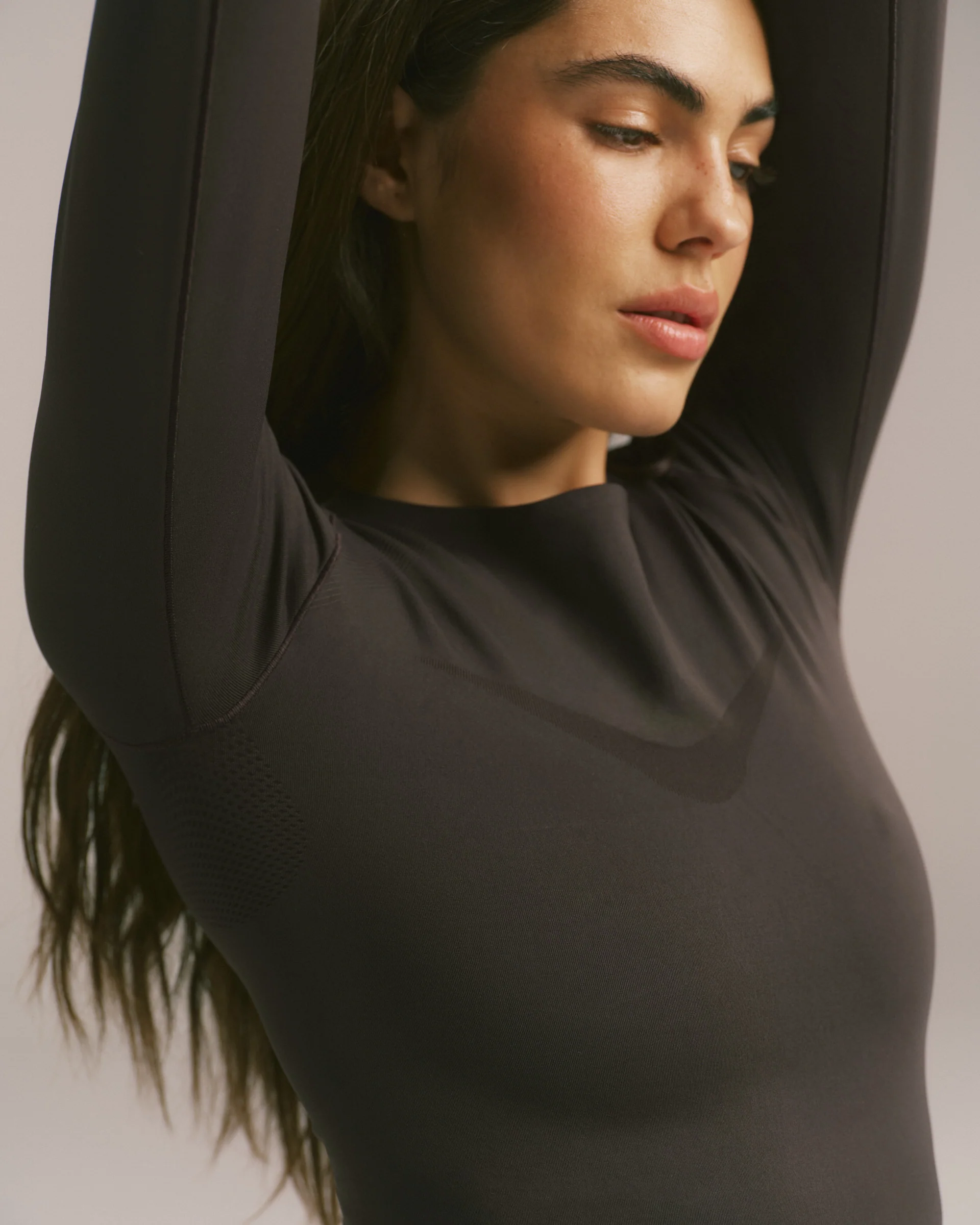 Seamless Long Sleeve Top - Coffee Bean - Image 4