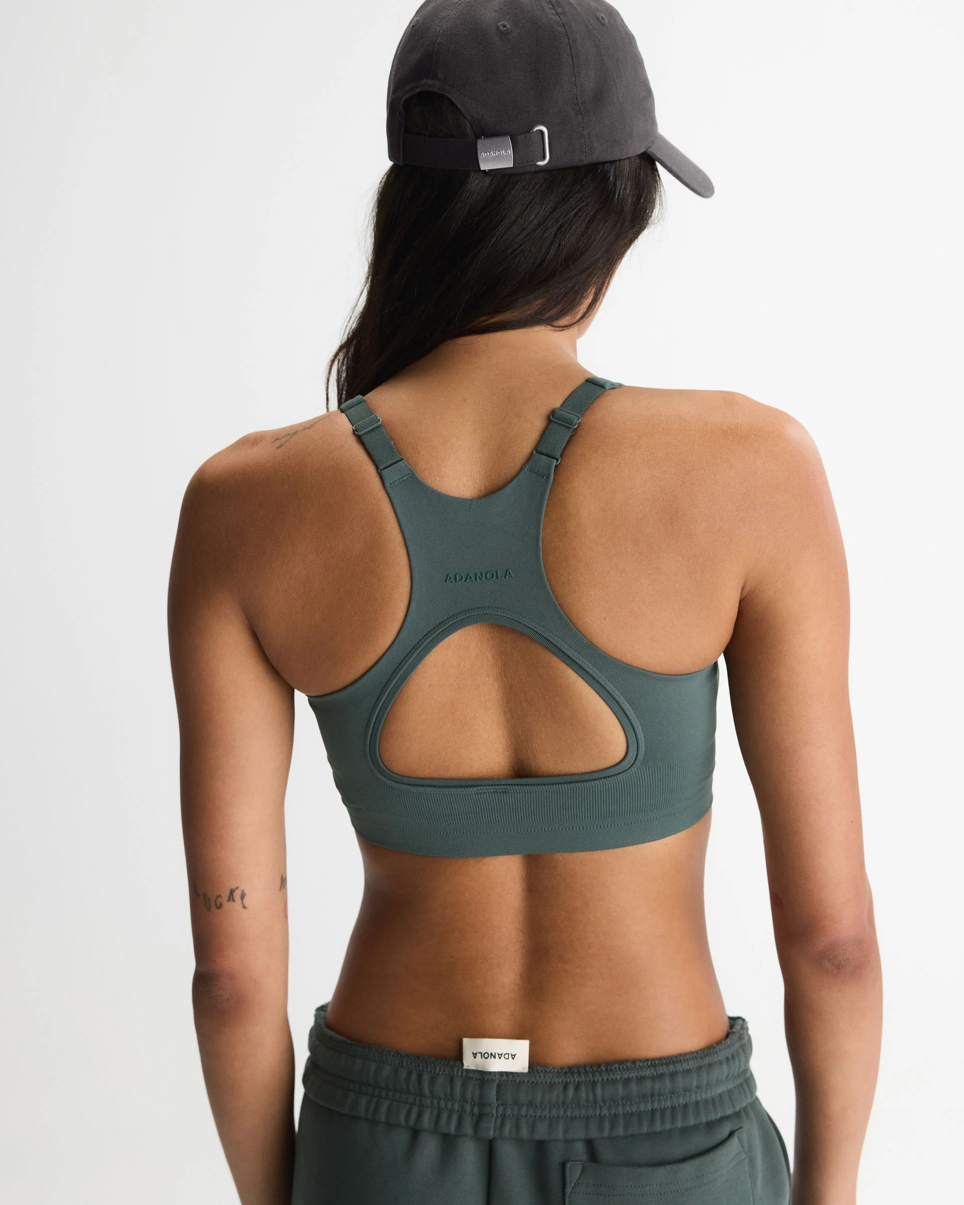 Seamless Racer Back Bra - Sea Green - Image 2