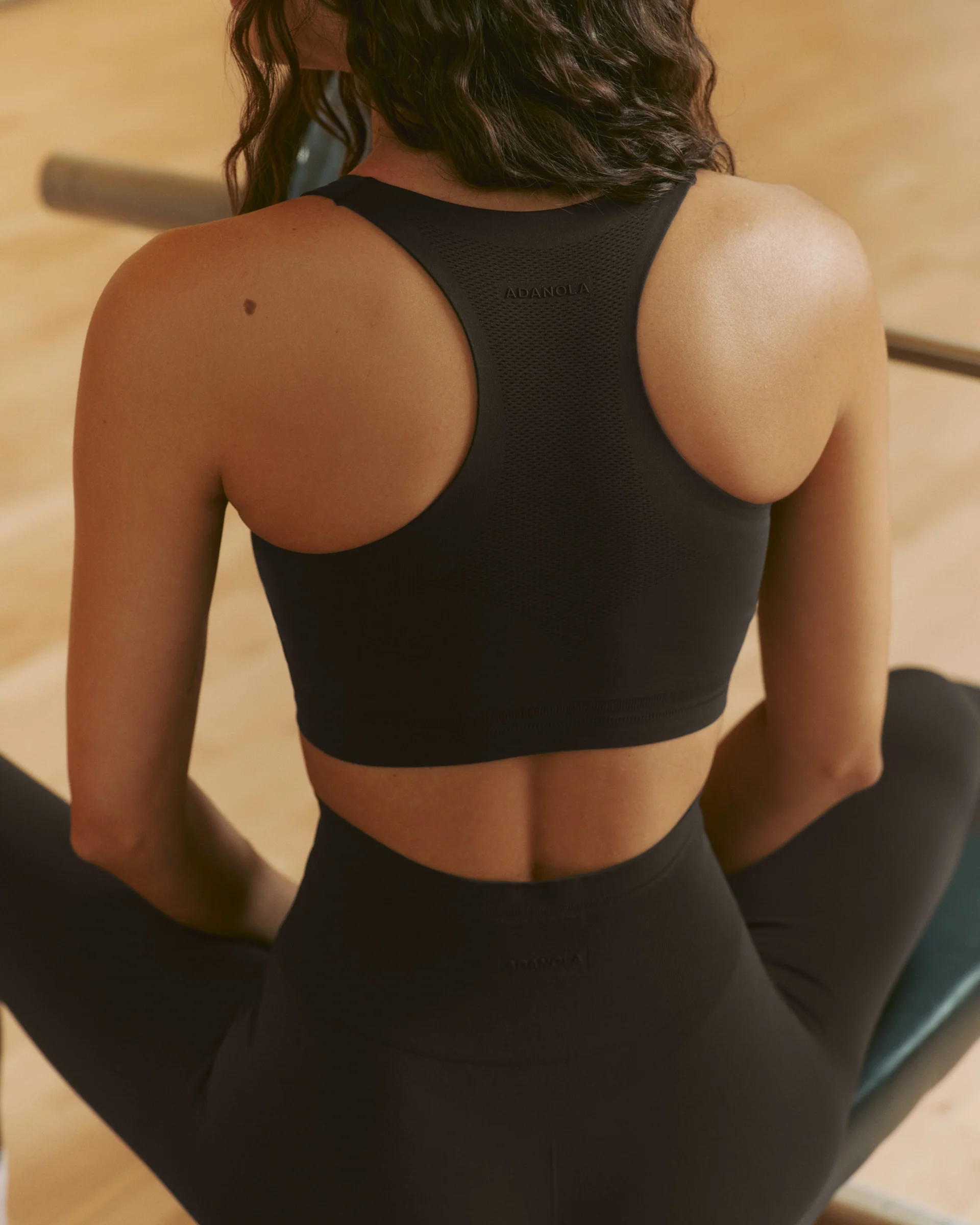 Seamless Racer Tank Bra - Coffee Bean - Image 3