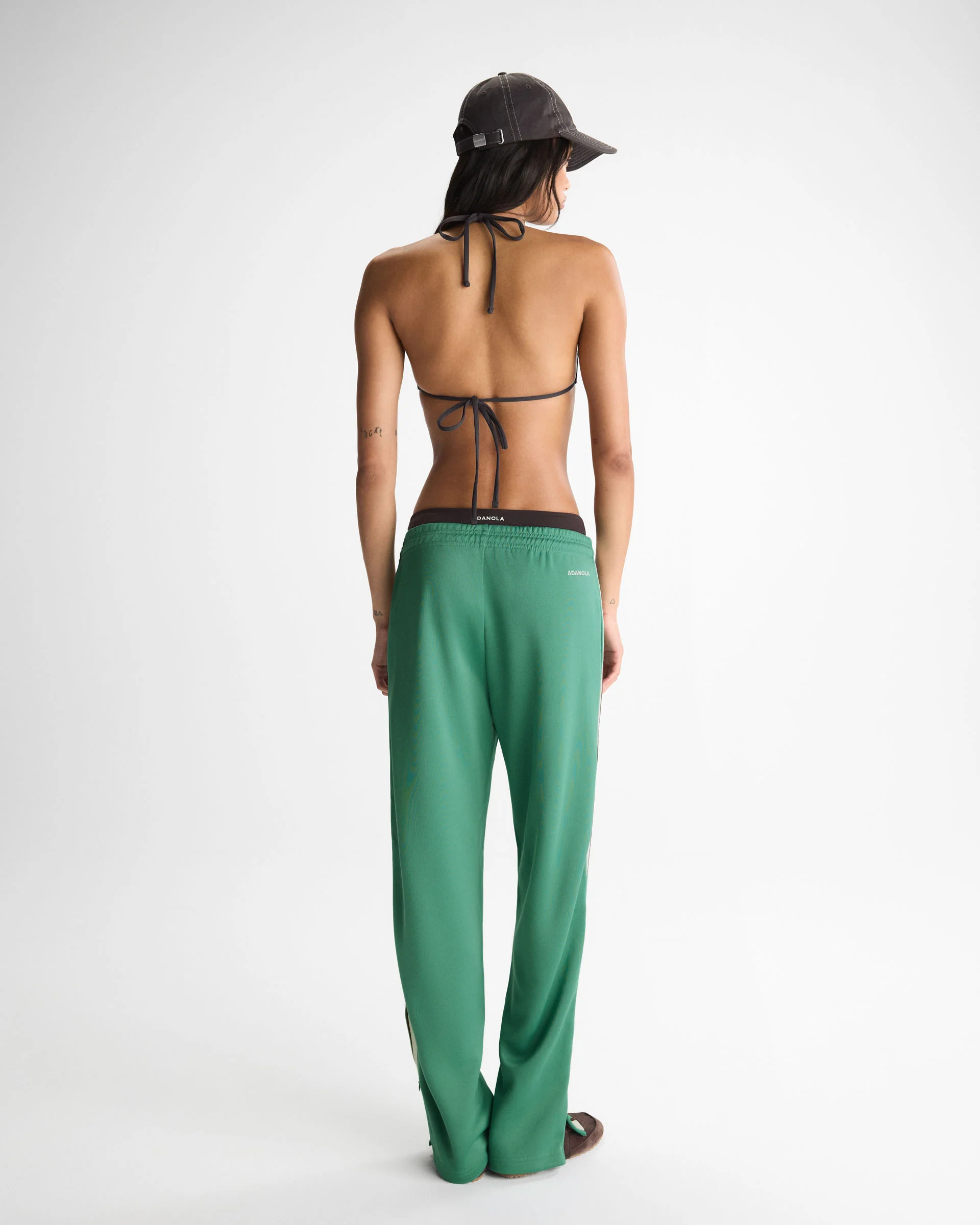 Side Stripe Track Pants - Eucalyptus Green - Image 2