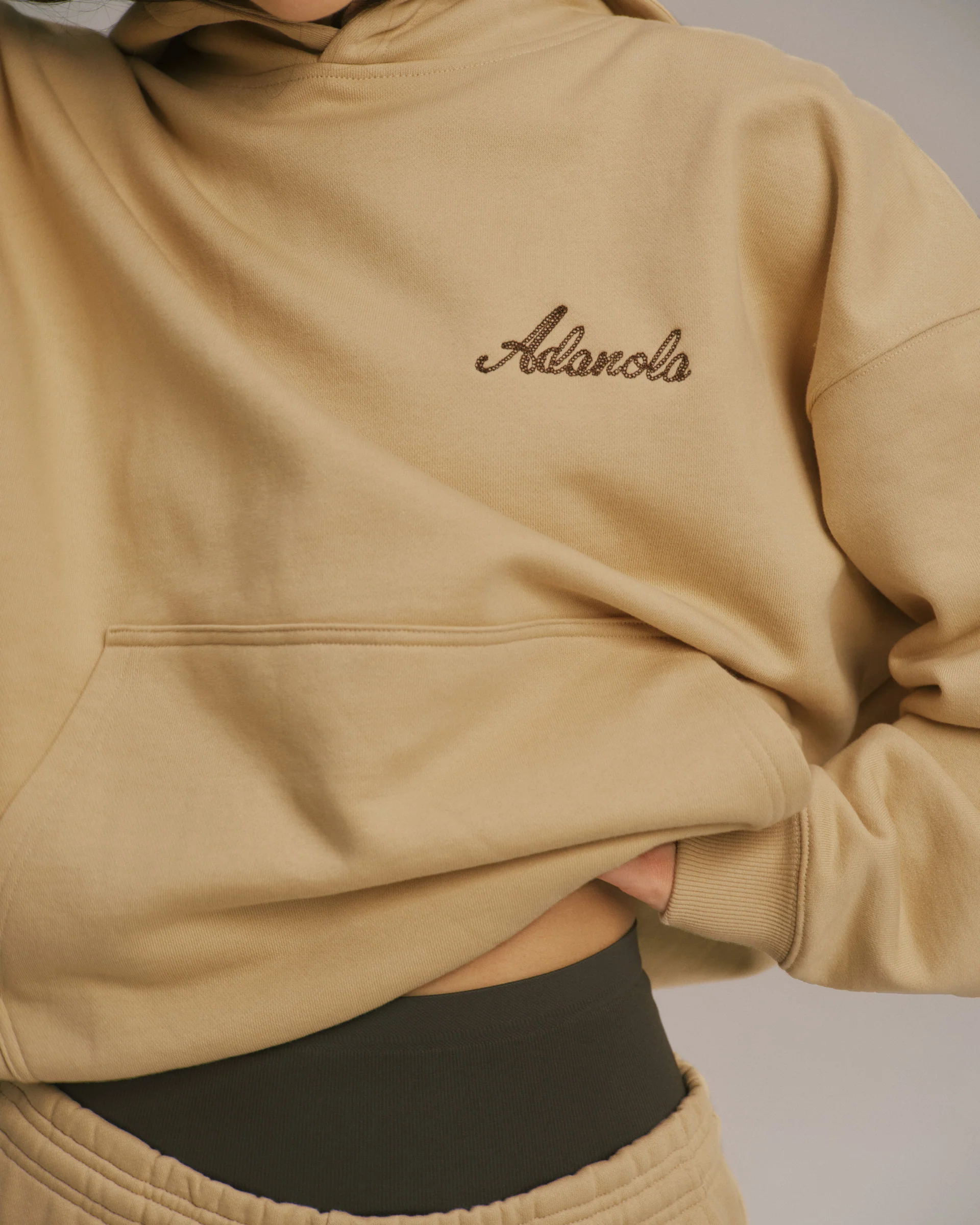 Signature Oversized Hoodie - Caramel Beige - Image 3