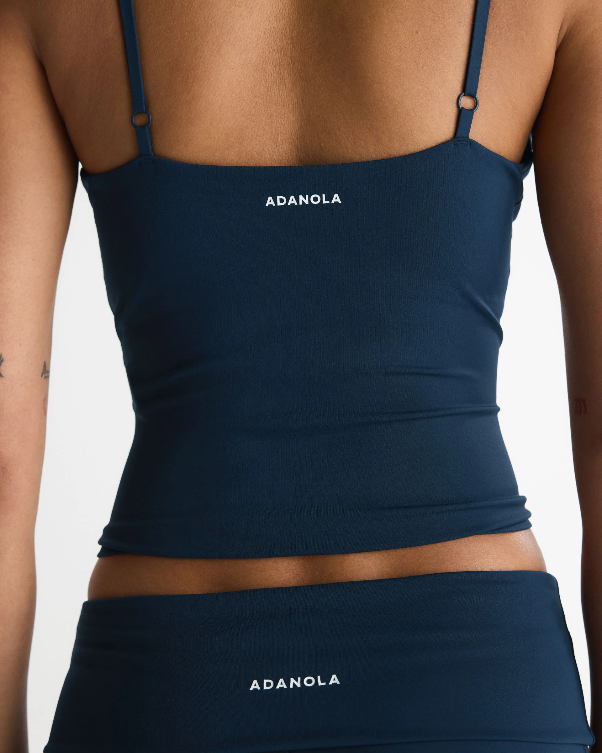 Skinny Strap Top - Navy Blue - Image 3