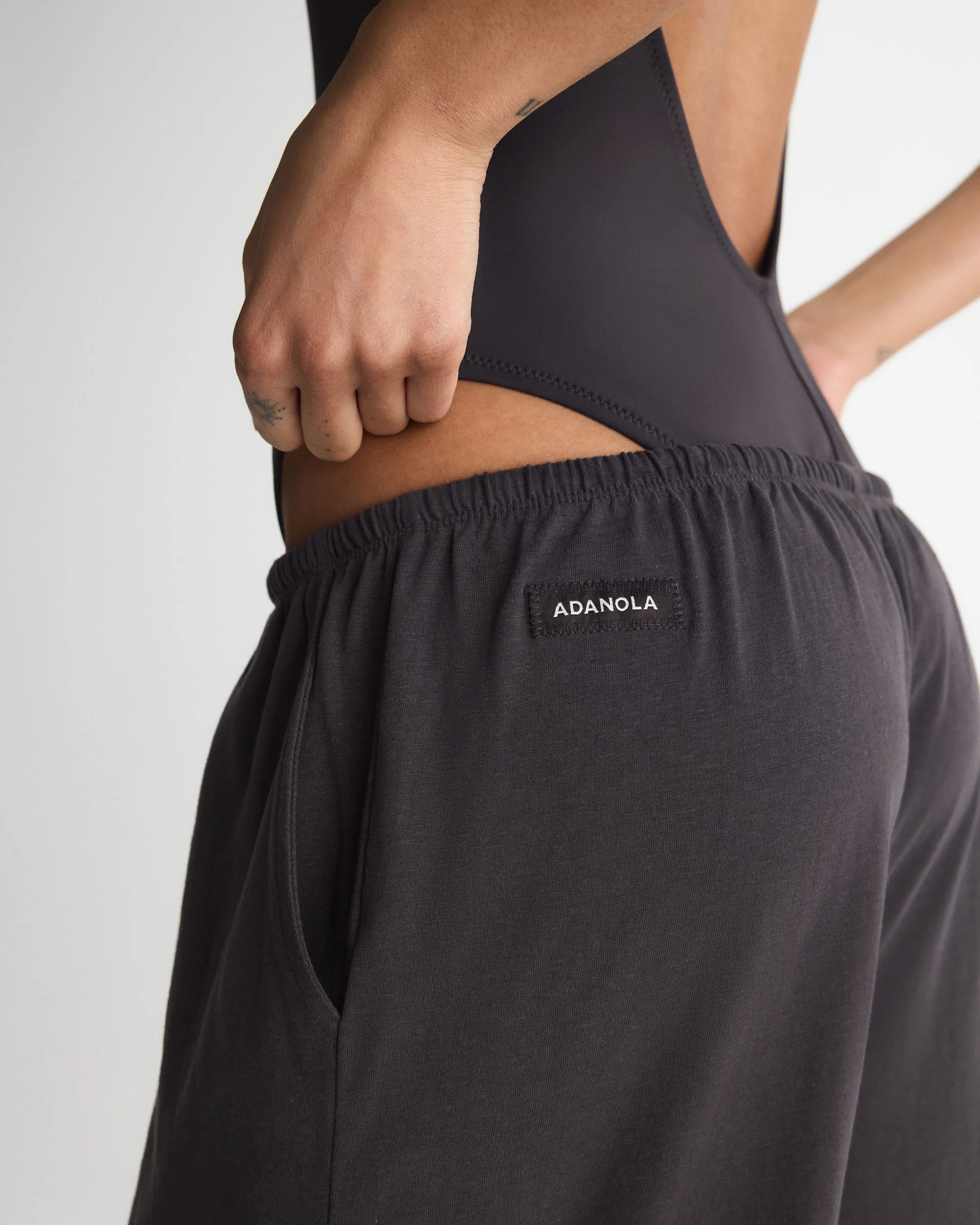 Slub Lounge Trousers - Coffee Bean - Image 4