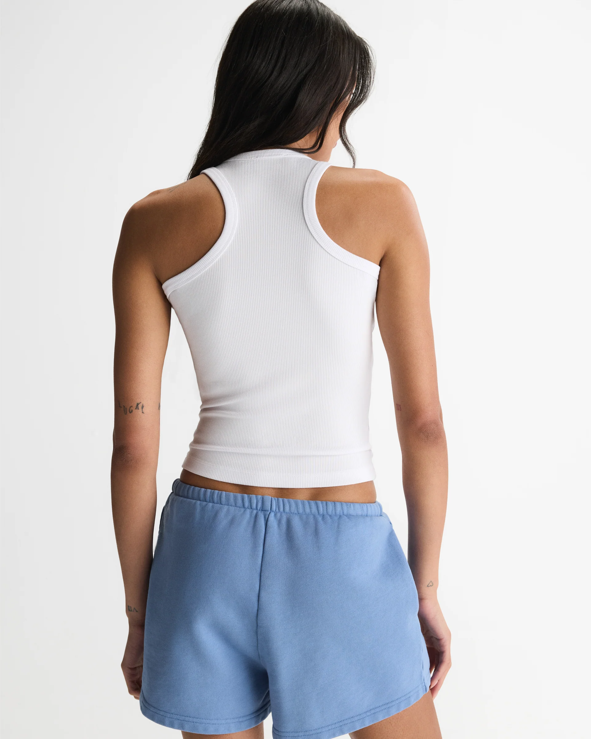 Soft Modal Rib Tank Top - White - Image 3