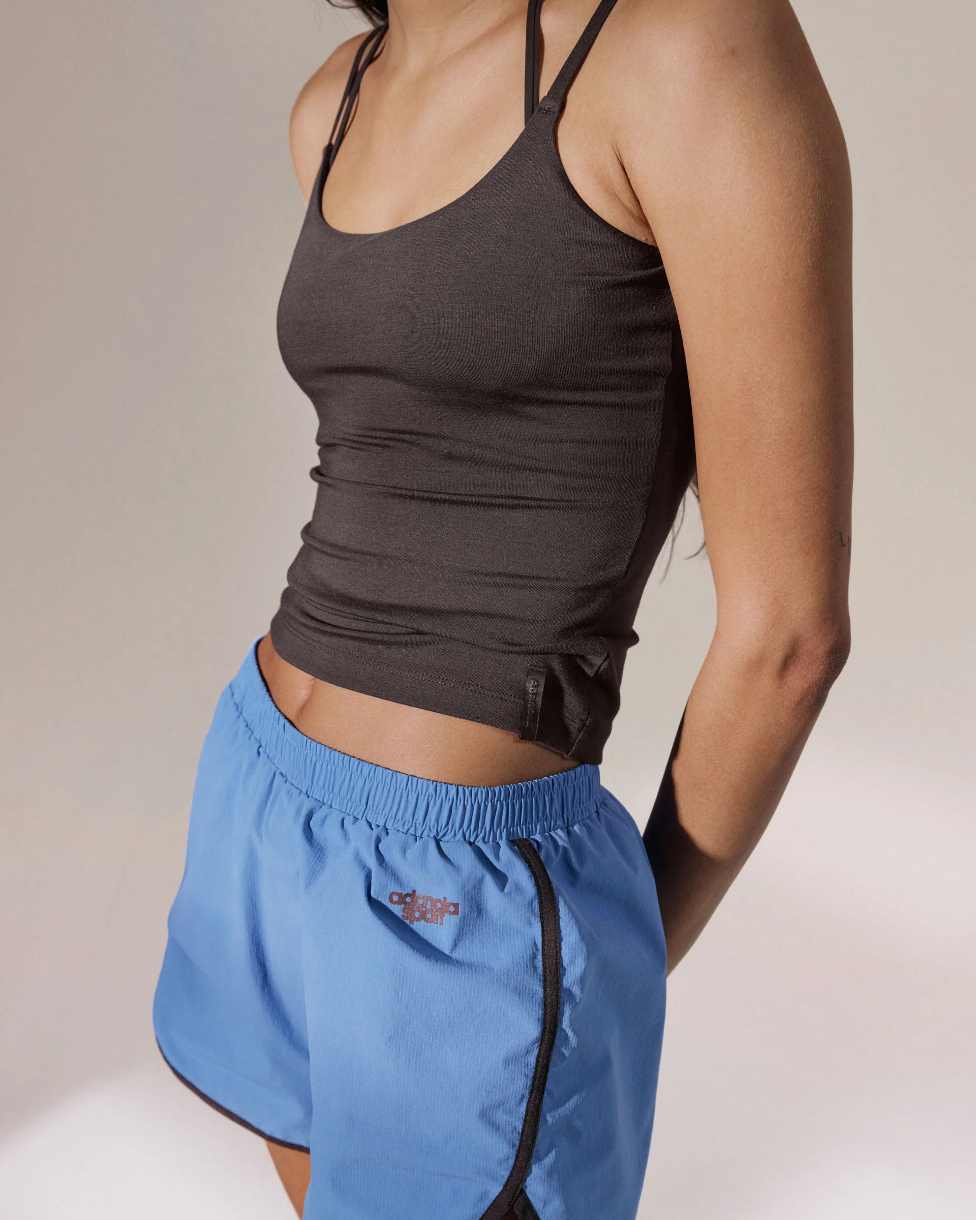 Soft Modal Skinny Strap Cami Top - Coffee Bean - Image 4