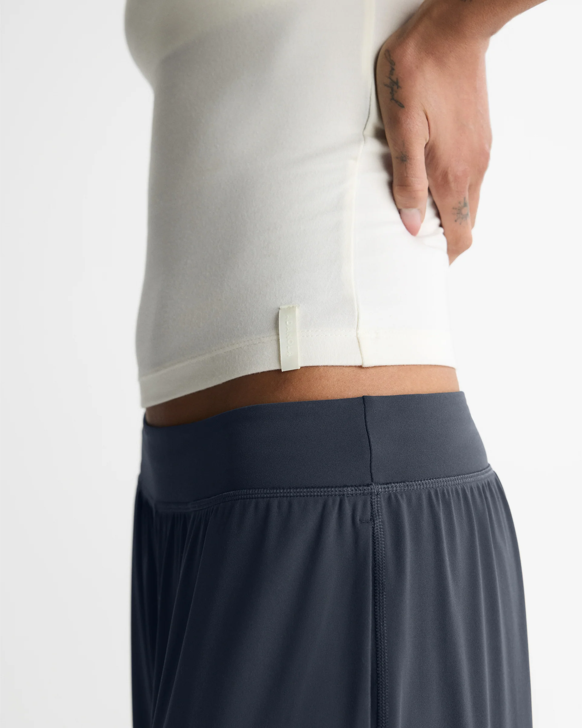 Soft Modal Skinny Strap Cami Top - Marshmallow White - Image 4