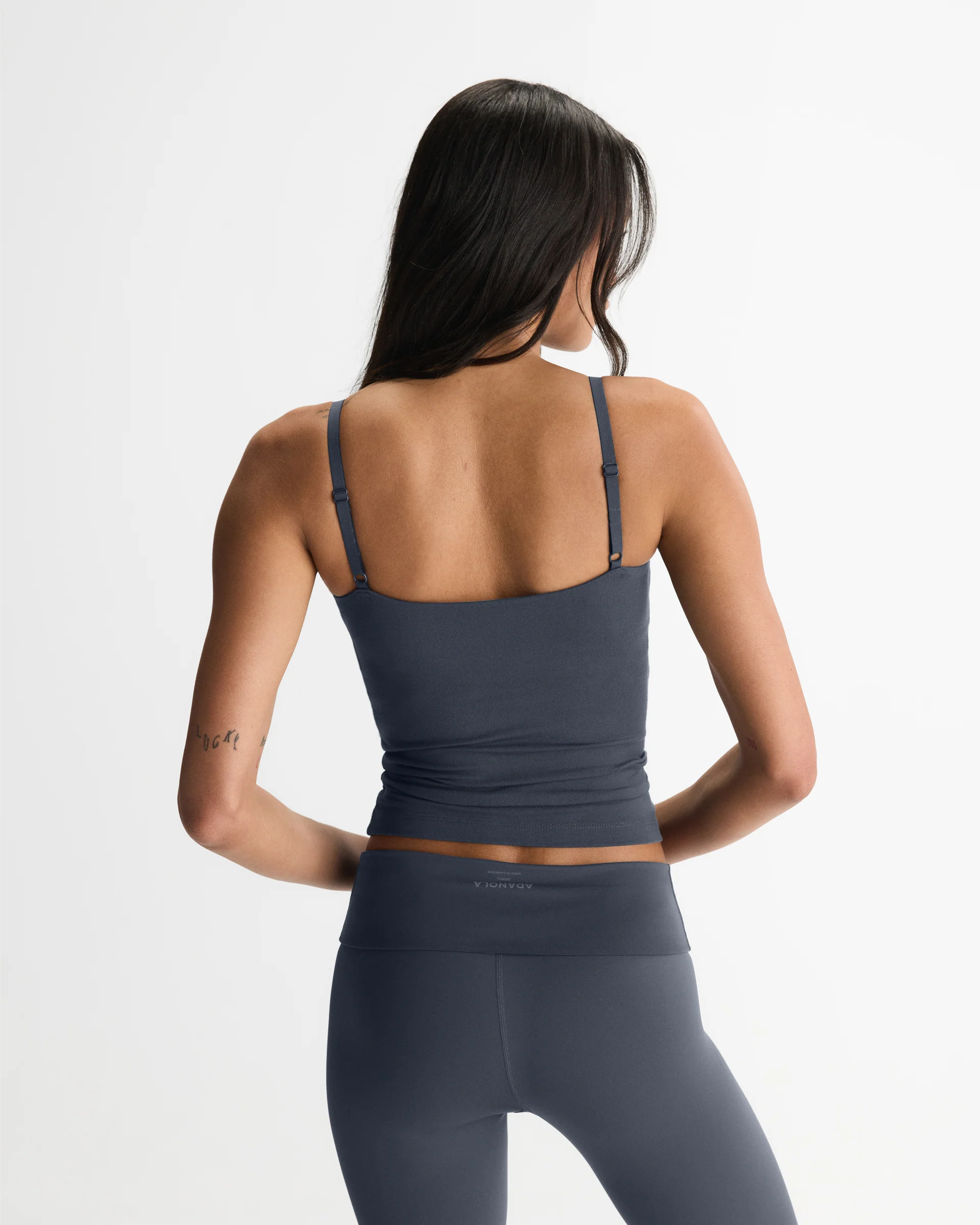 Soft Modal Skinny Strap Cami Top - Midnight Blue - Image 2